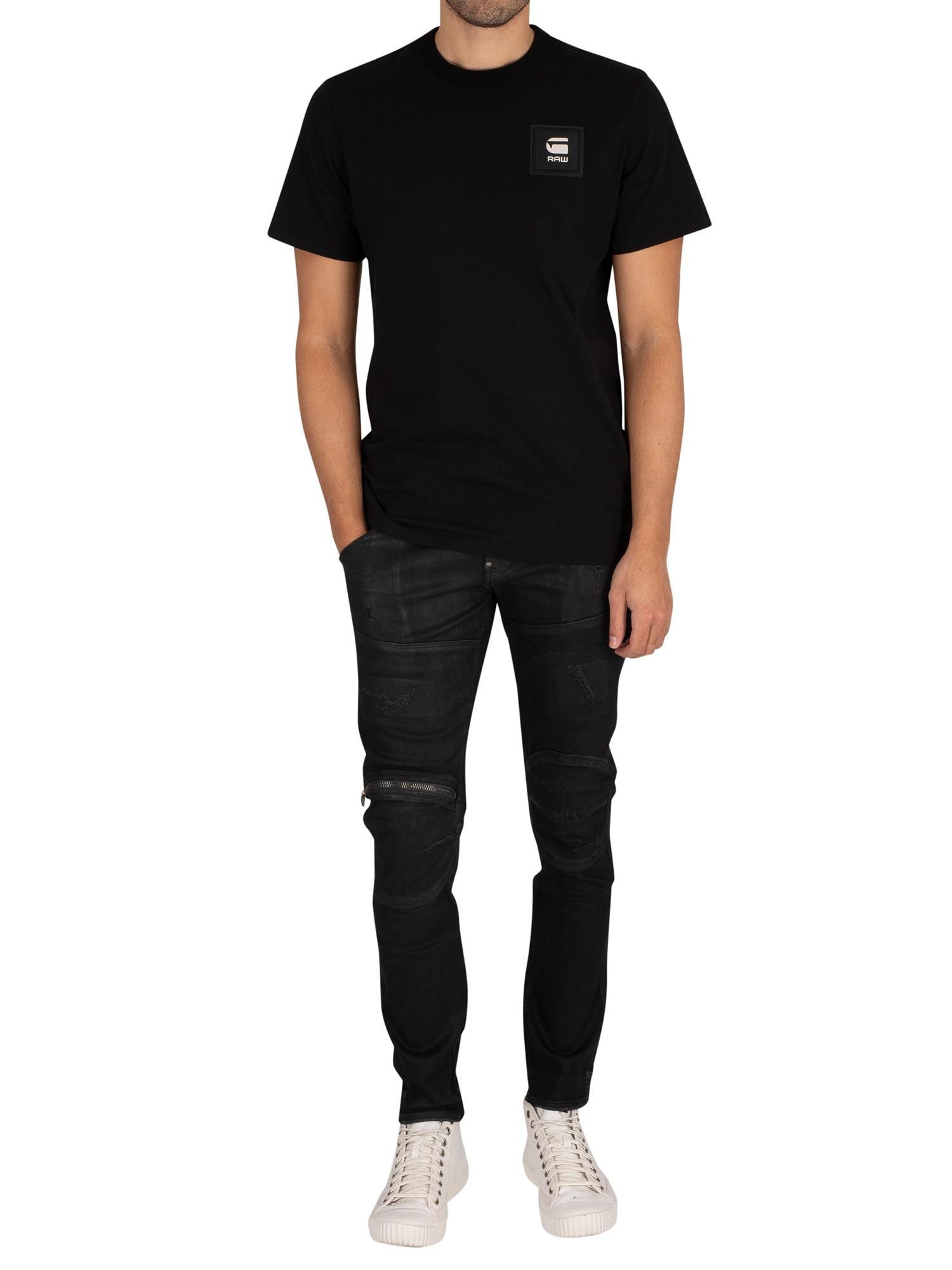 5620 3d zip knee skinny jeans