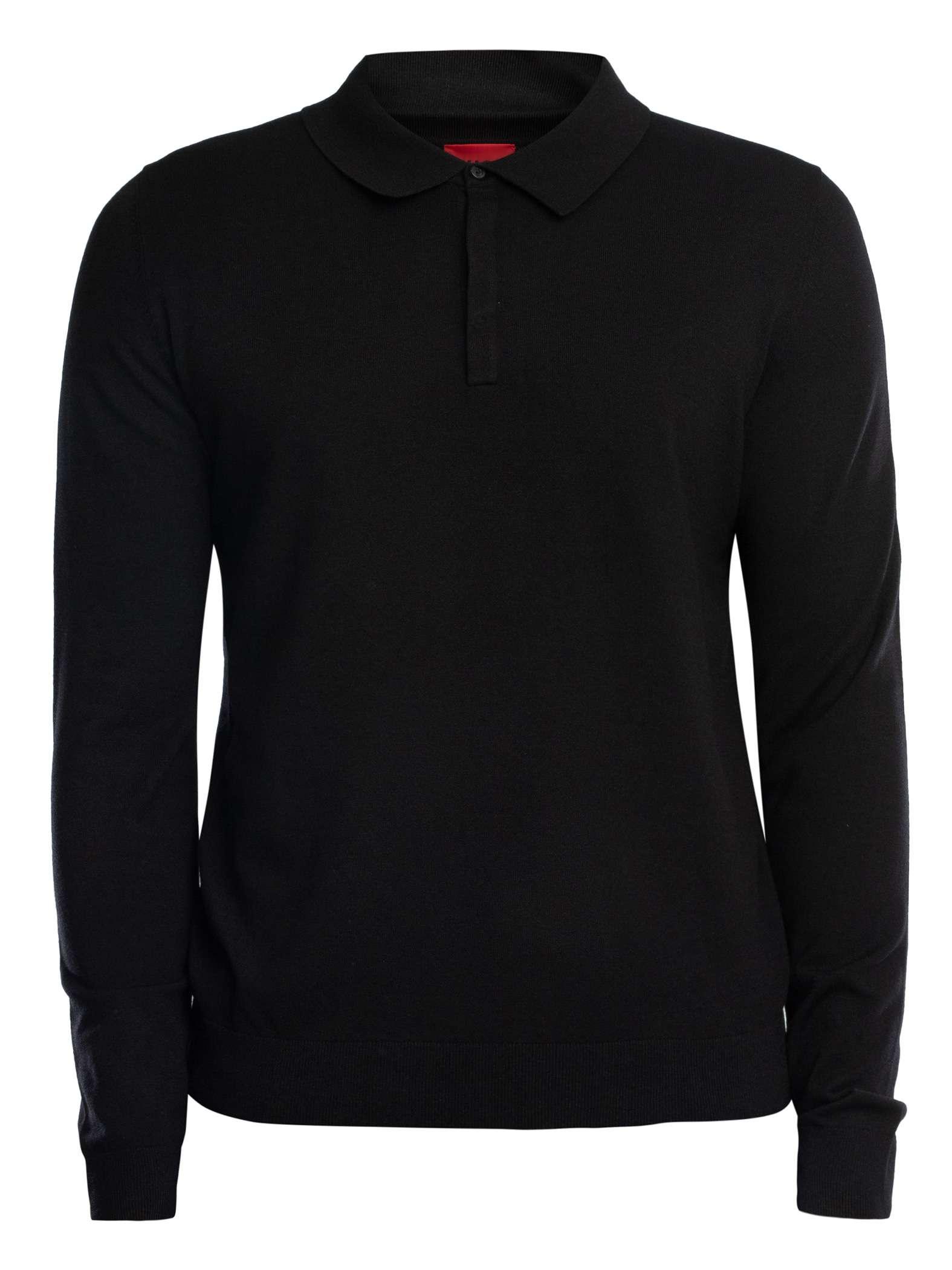 HUGO San Pippo Longsleeved Polo Shirt in Black for Men Lyst UK
