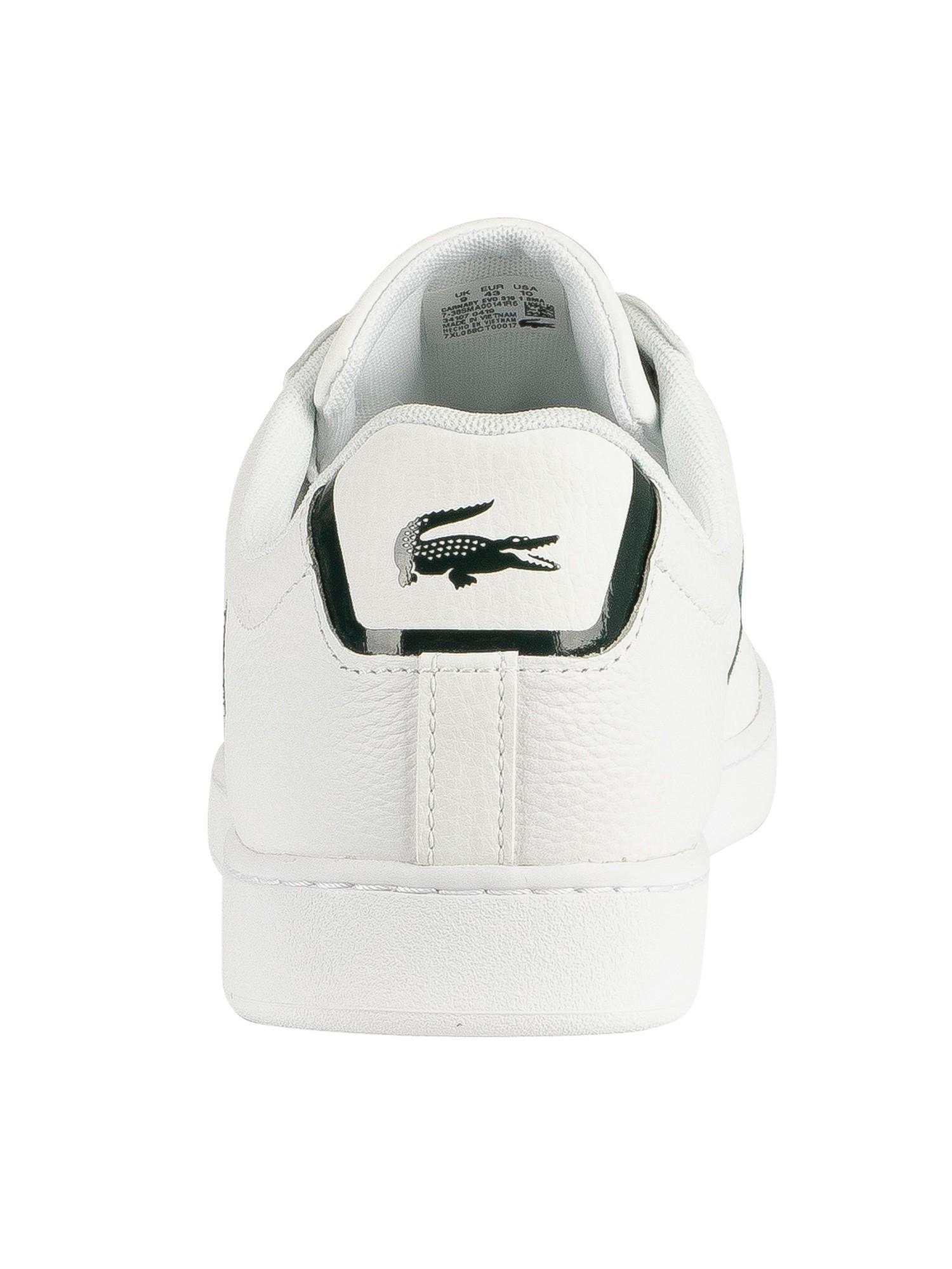 Lacoste Carnaby Evo 319 1 Sma Leather Trainers in White/Dark Green (White)  for Men - Lyst