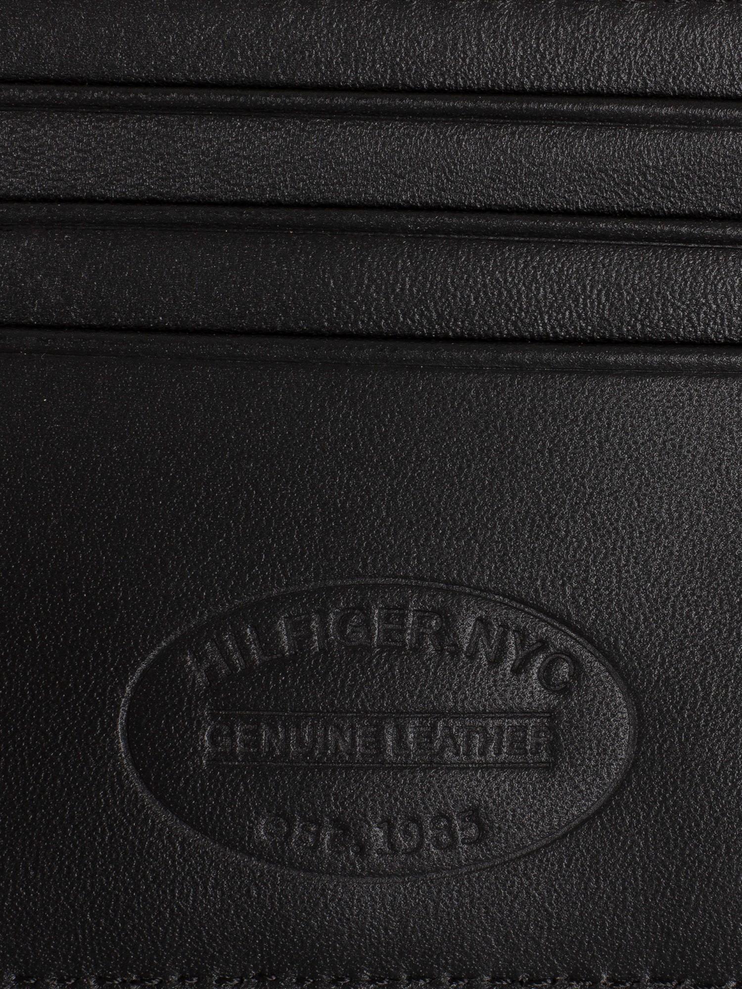 tommy hilfiger eton leather cardholder in black