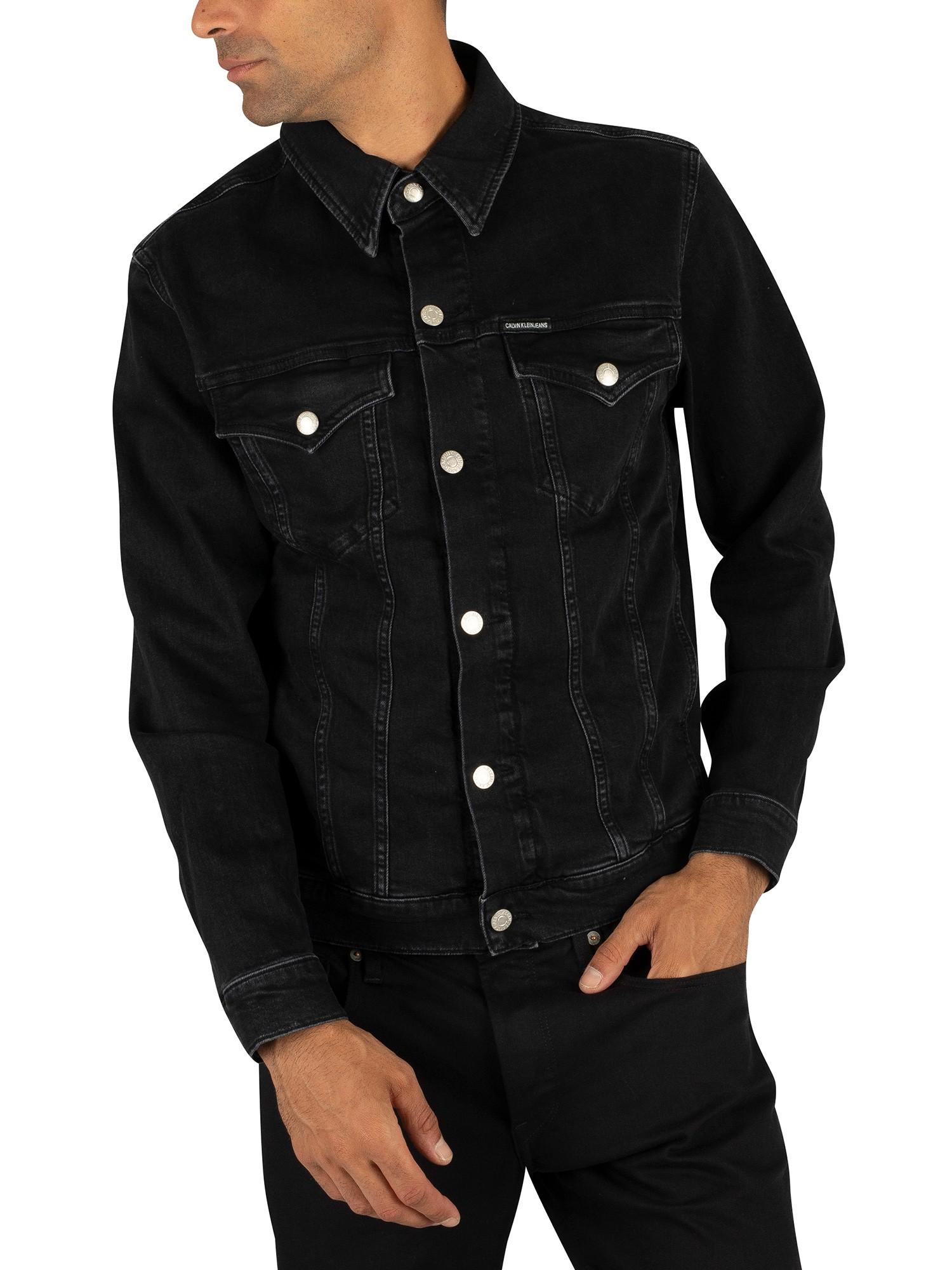 Kompliment centeret Lækker Calvin Klein Foundation Slim Denim Jacket in Black for Men - Lyst