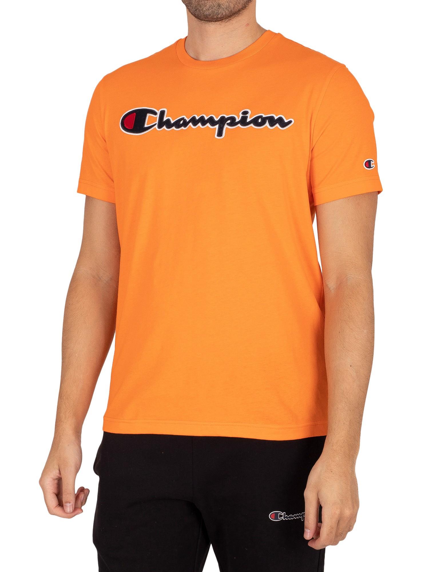 Champion Graphic T-shirt in Orange for Men | Lyst
