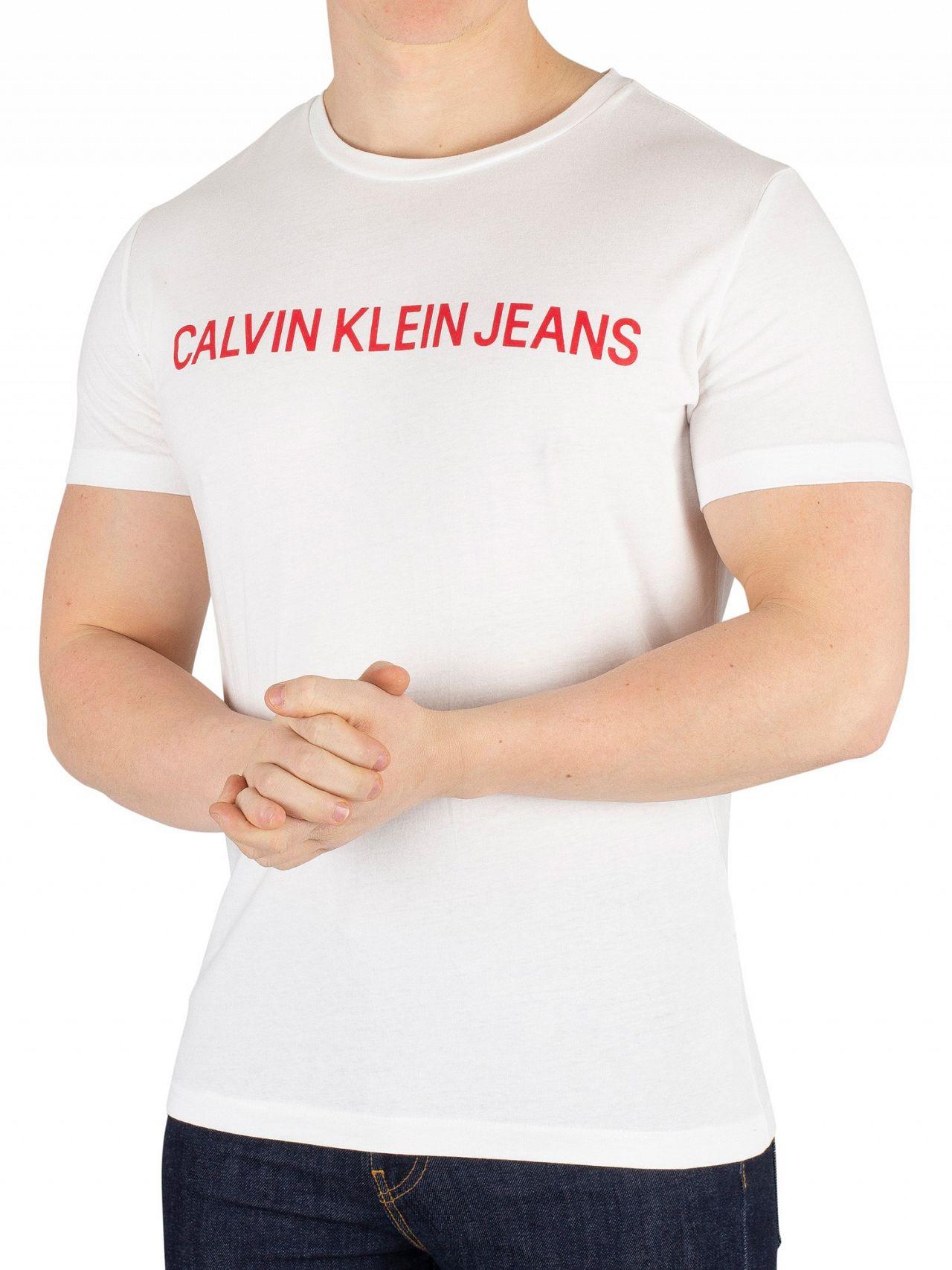 Calvin Klein White And Red T Shirt Hotsell, 54% OFF | www.gruposincom.es