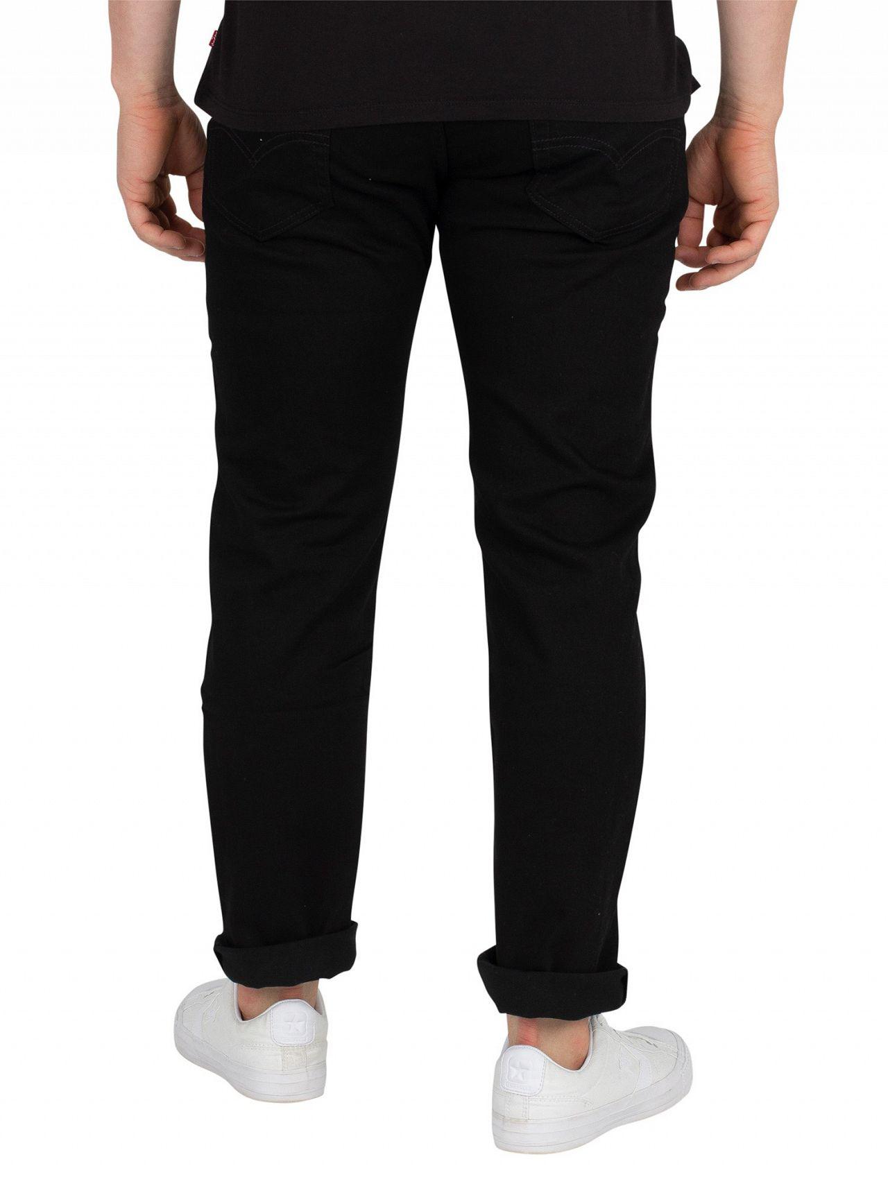 Levi's Nightshine 502 Regular Taper Jeans in Black for Men | Lyst