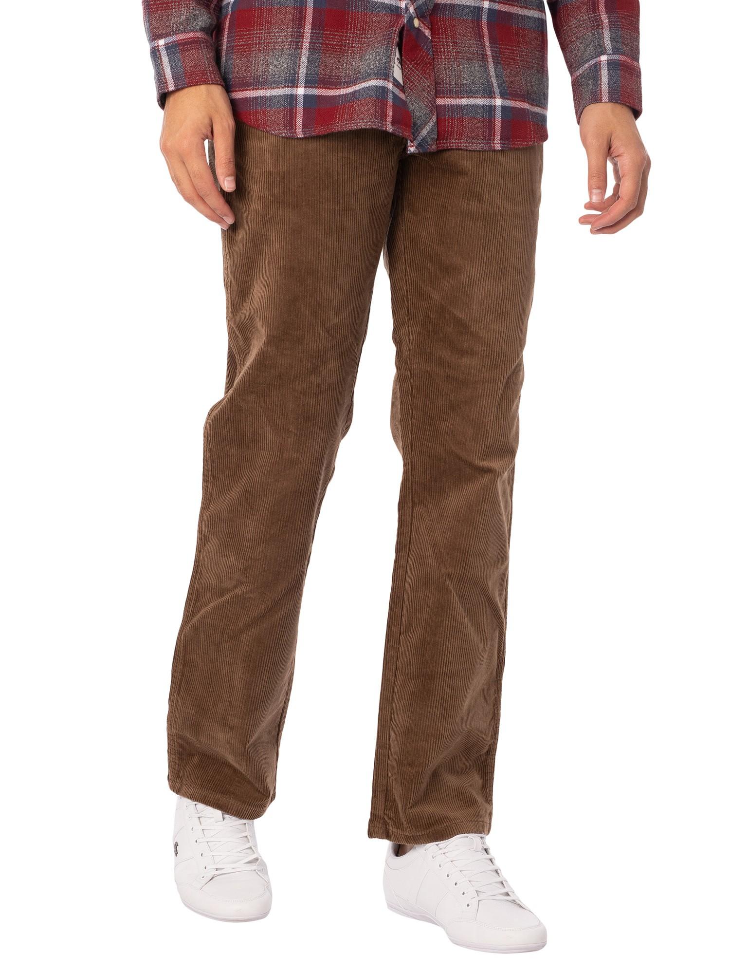 Wrangler Texas Straight Corduroy Jeans in Brown for Men | Lyst
