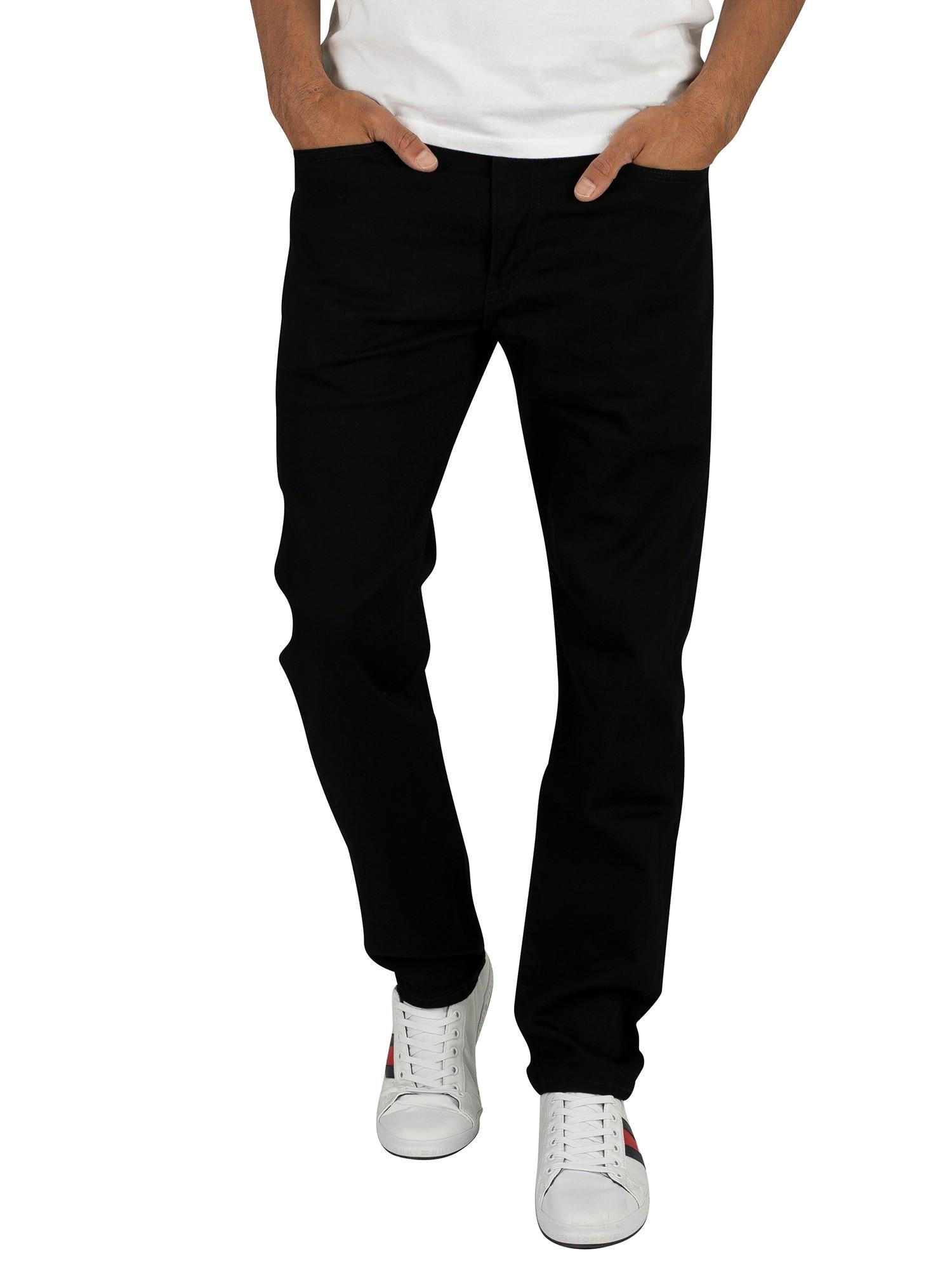 Levi's Denim 502 Regular Taper Jeans in Black for Men - Lyst