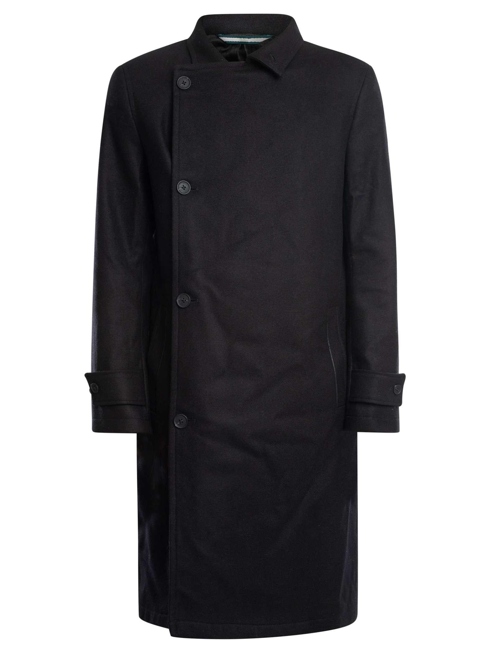 Ted Baker Radford Wool Wrap Funnel Coat in Black for Men Lyst UK