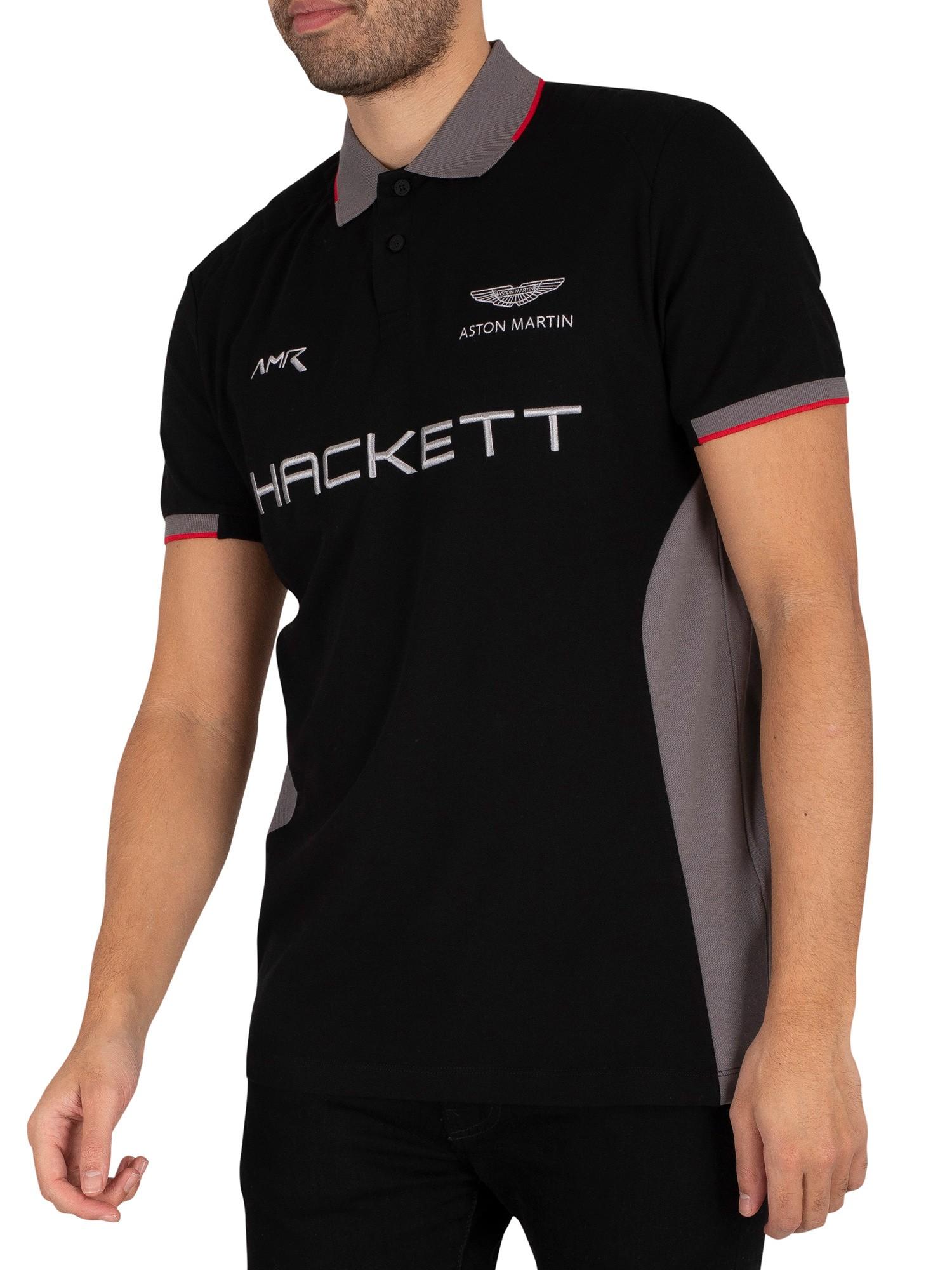 Hackett Aston Martin Racing Multi Polo Shirt in Black for Men | Lyst