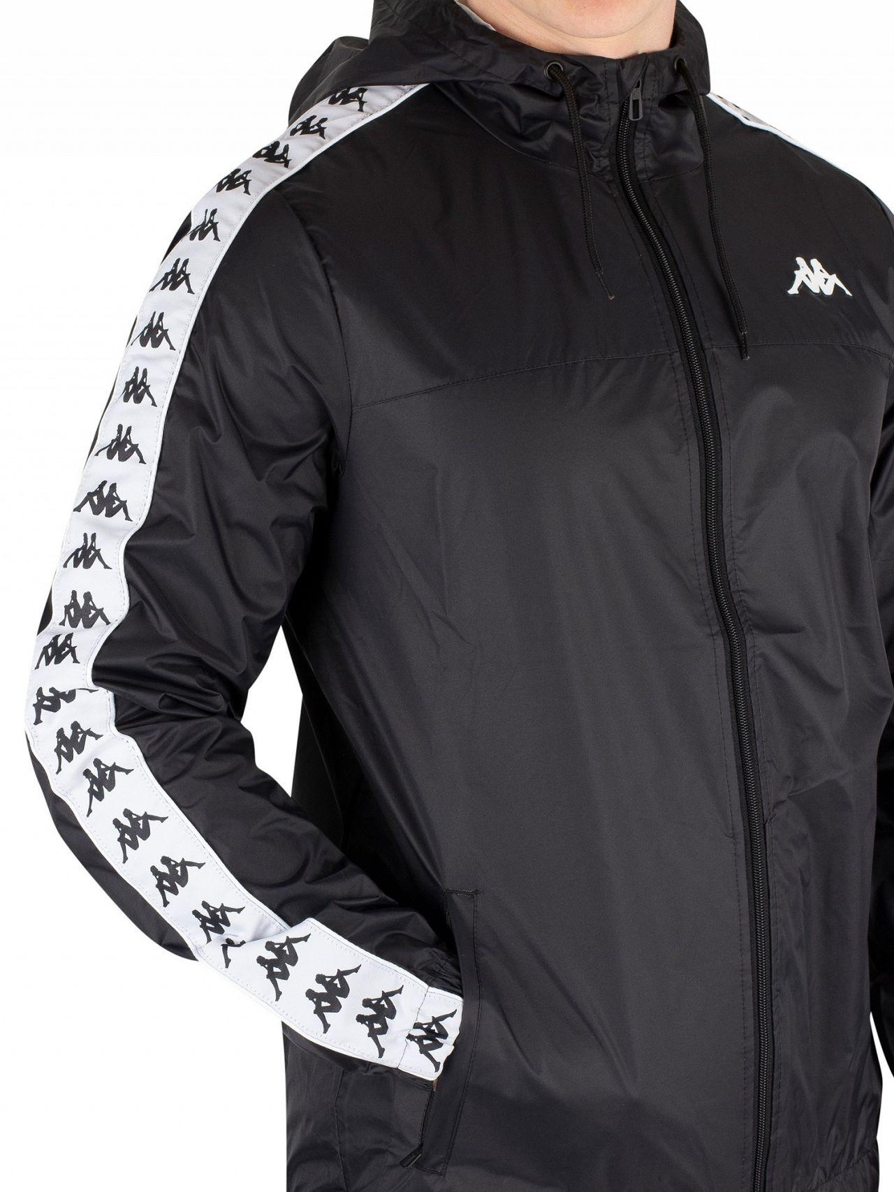 Kappa Black/white 222 Banda Dawson Jacket for Men | Lyst Canada