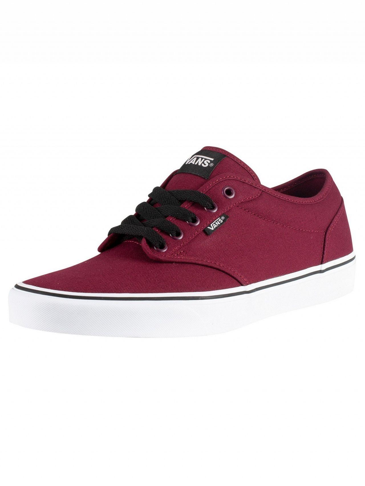 Vans Oxblood/white Atwood Canvas Trainers in Red for Men - Lyst