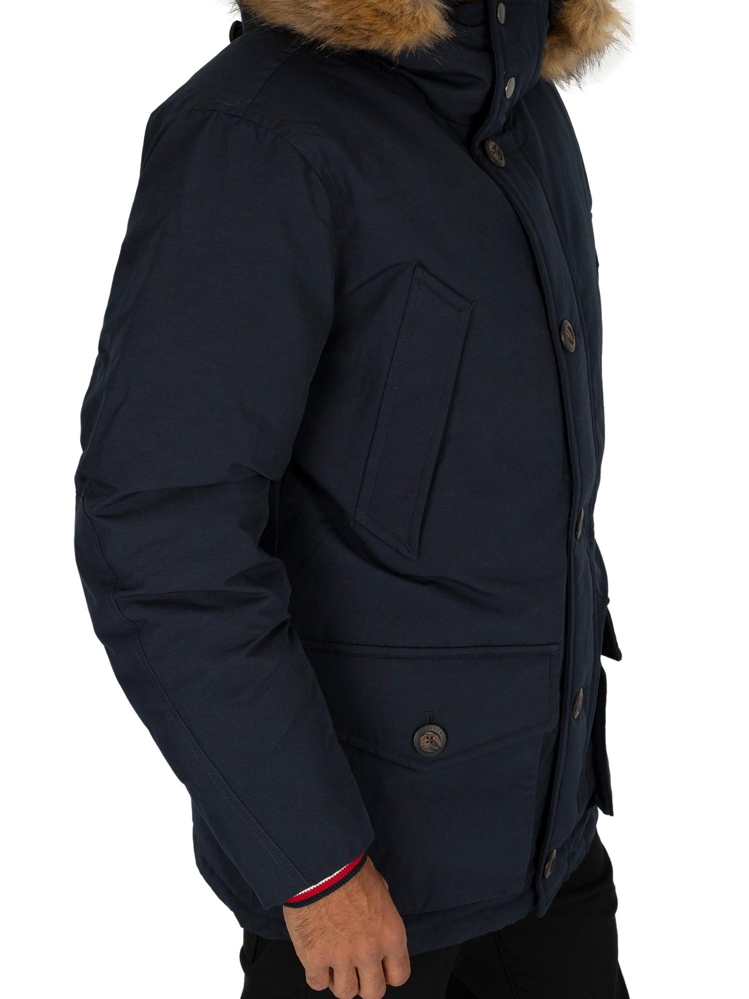 Tommy Hilfiger Rubber Hampton Down Parka Jacket in Blue for Men - Lyst