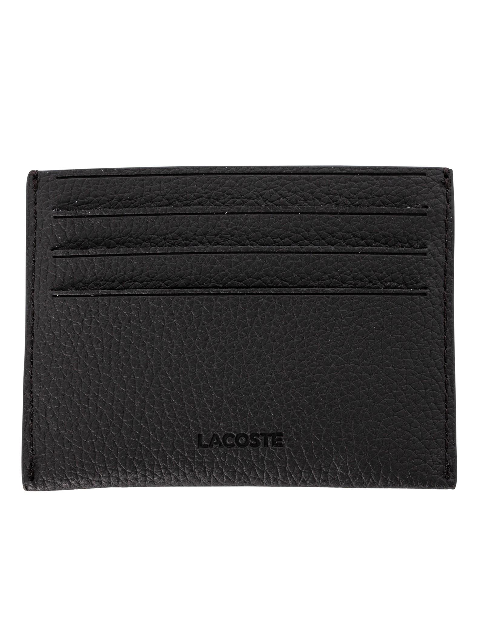 Lacoste Card Holder Wallet in Black for Men | Lyst