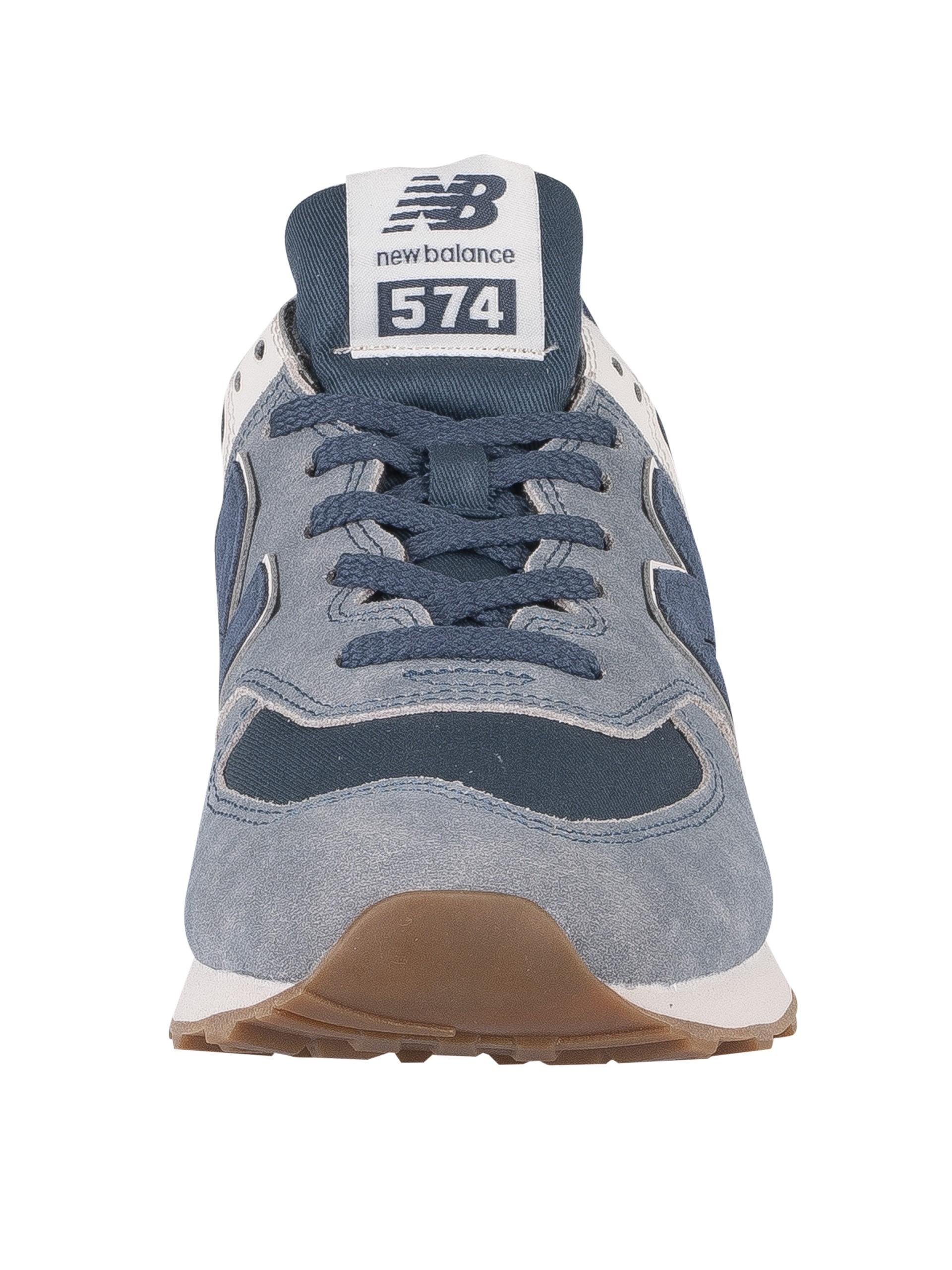 new balance blue suede 574 trainers