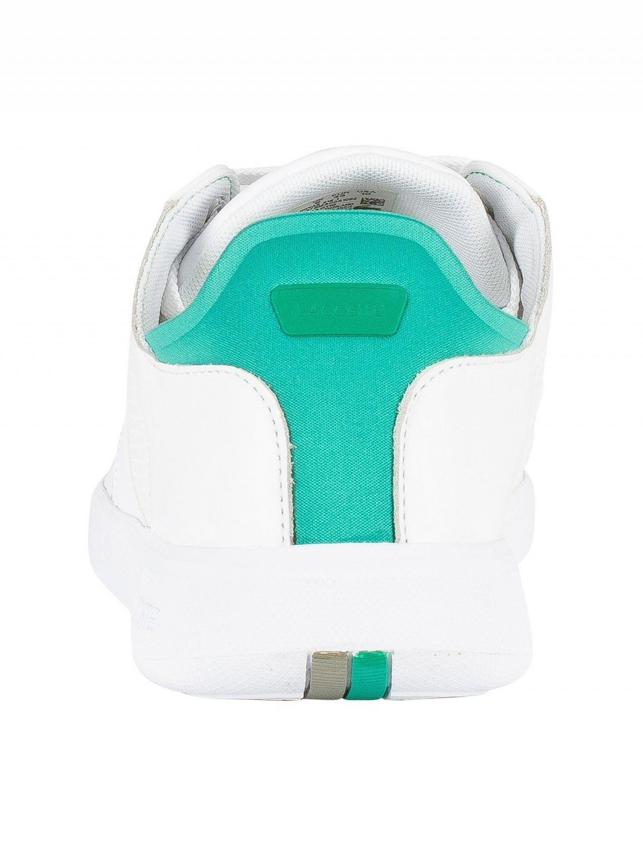 lacoste white leather trainers