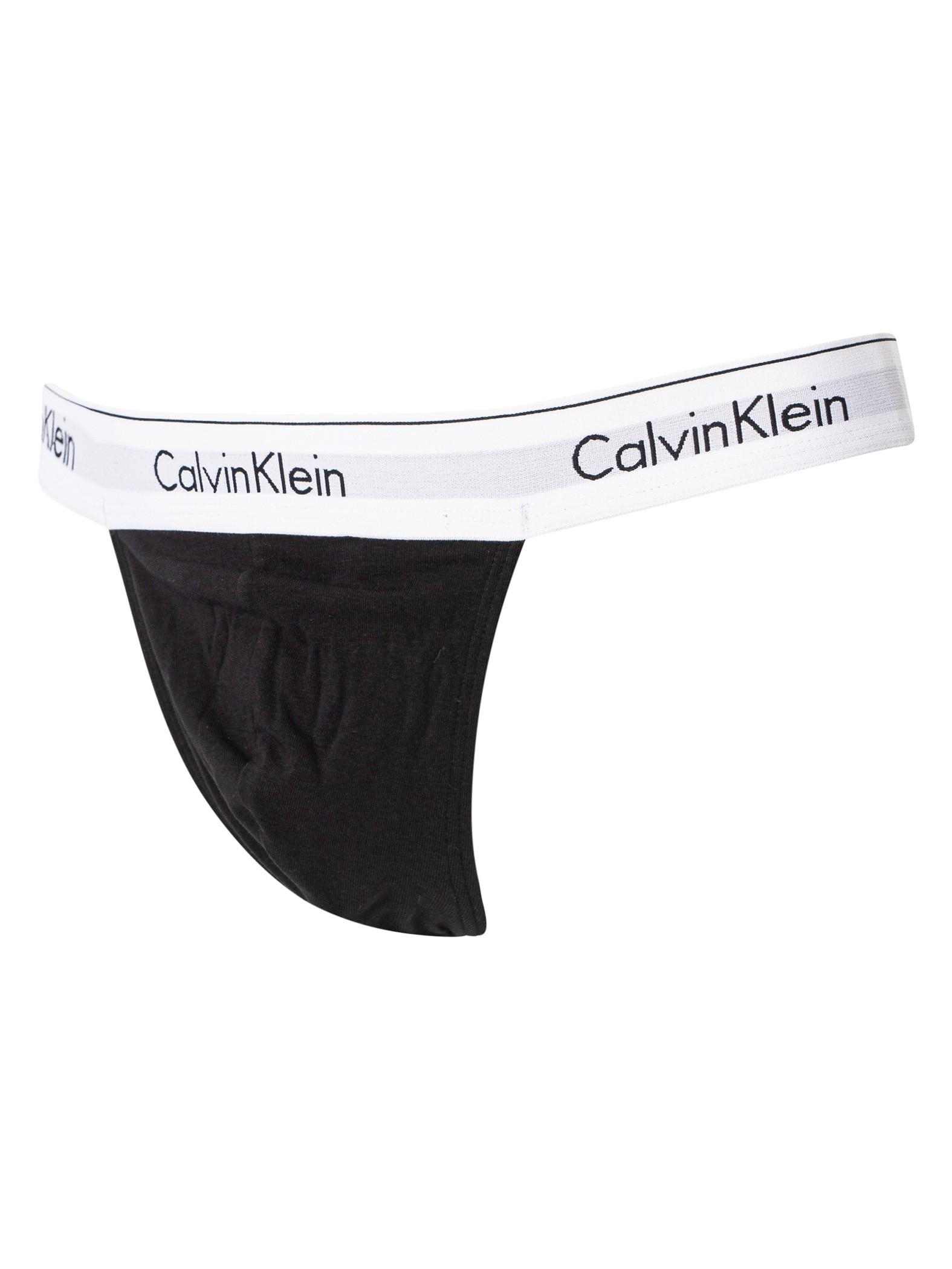 Calvin Klein 3 Pack Modern Lyst for | Cotton in Stretch Men Black Thongs