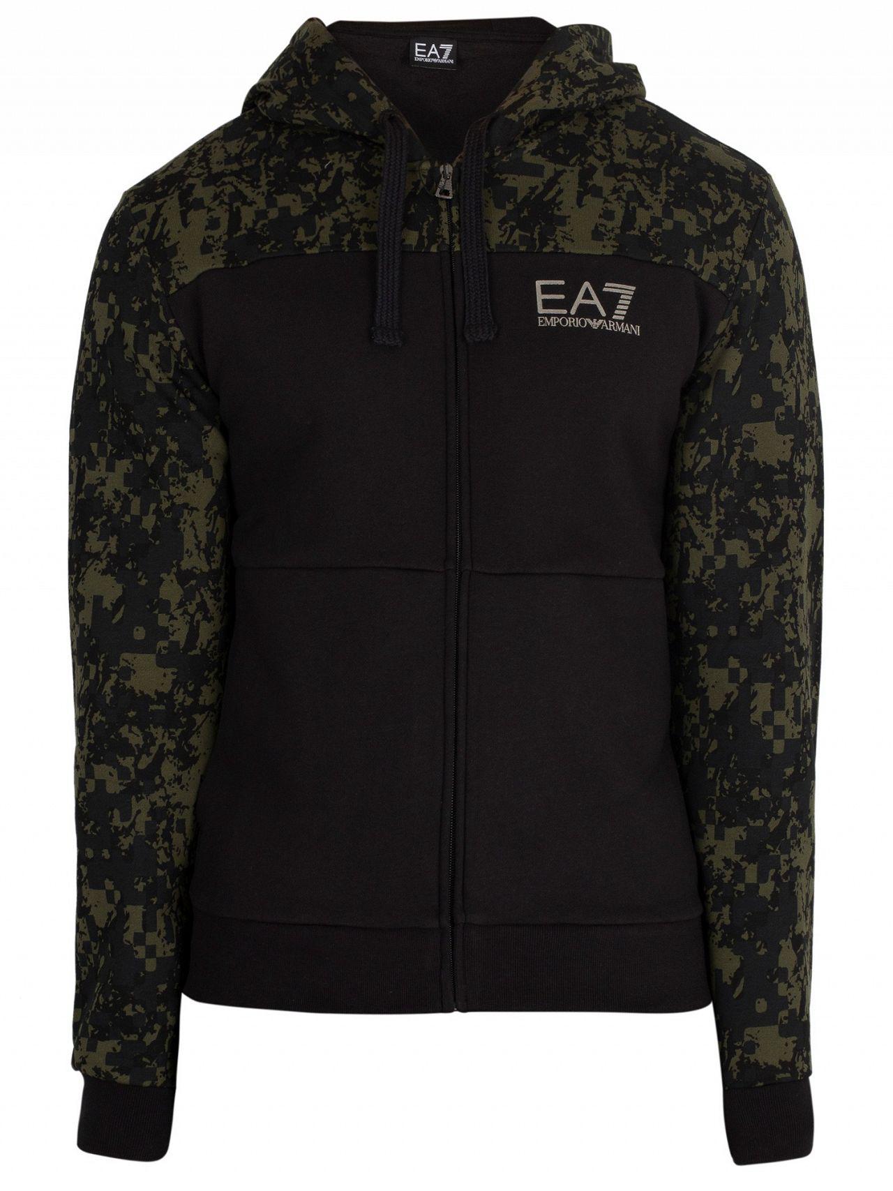 ea7 camo hoodie