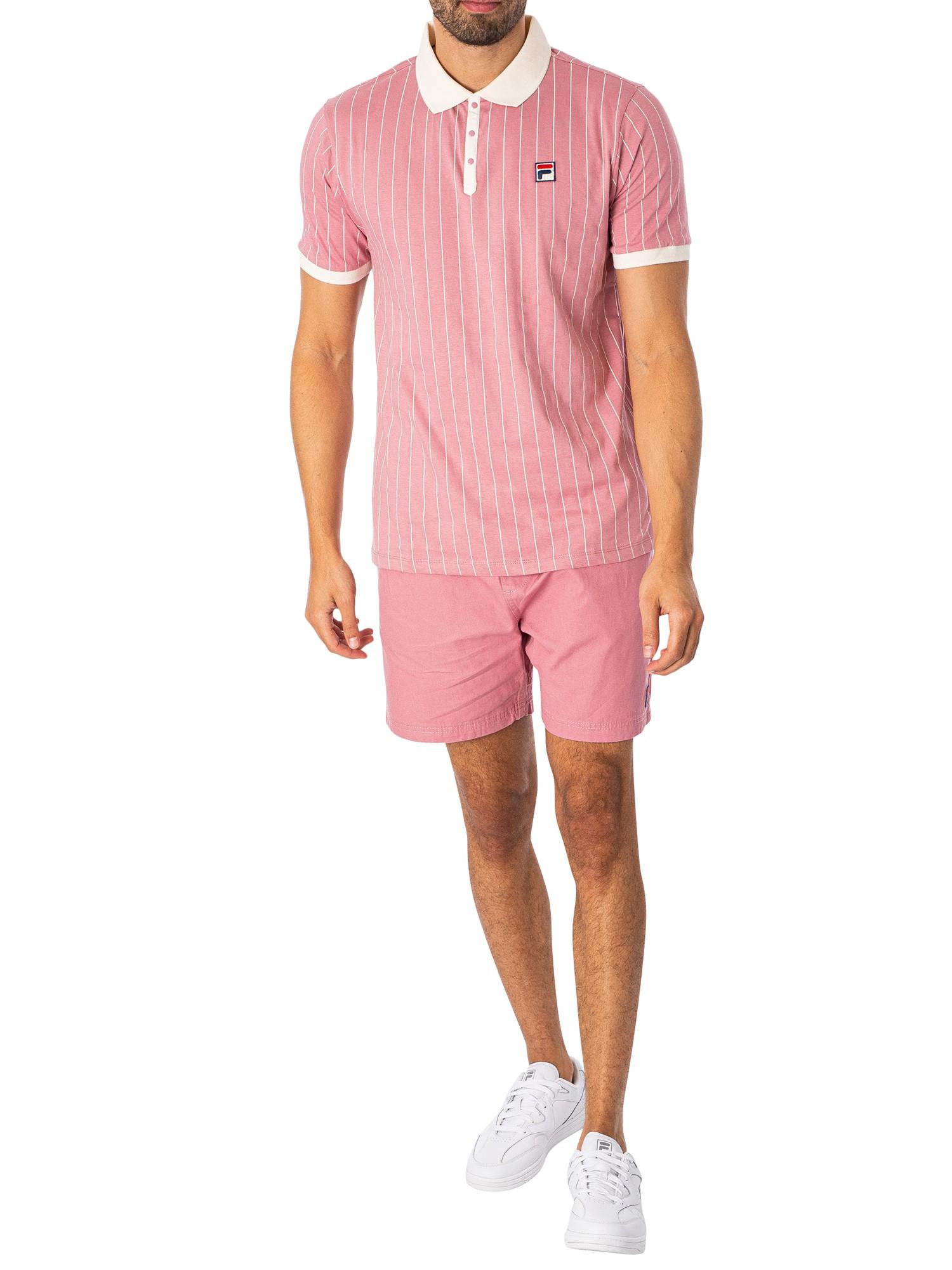 Fila Classic Vintage Striped Polo Shirt in Pink for Men | Lyst