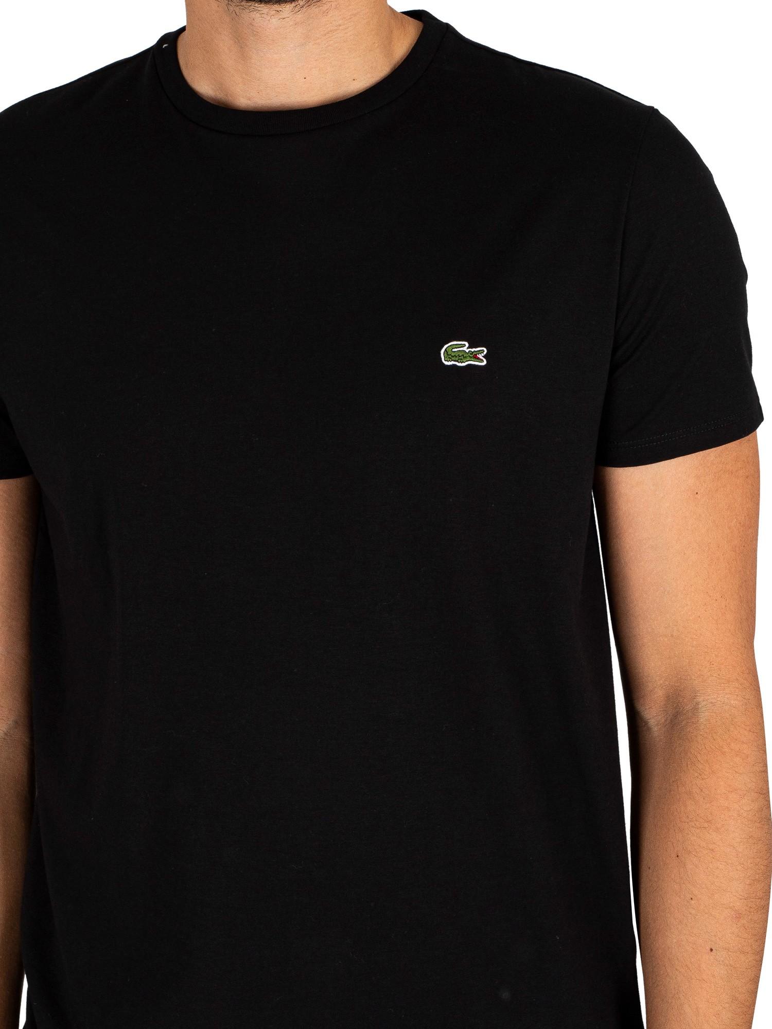 Lacoste Logo Pima T-shirt in Black for Men | Lyst