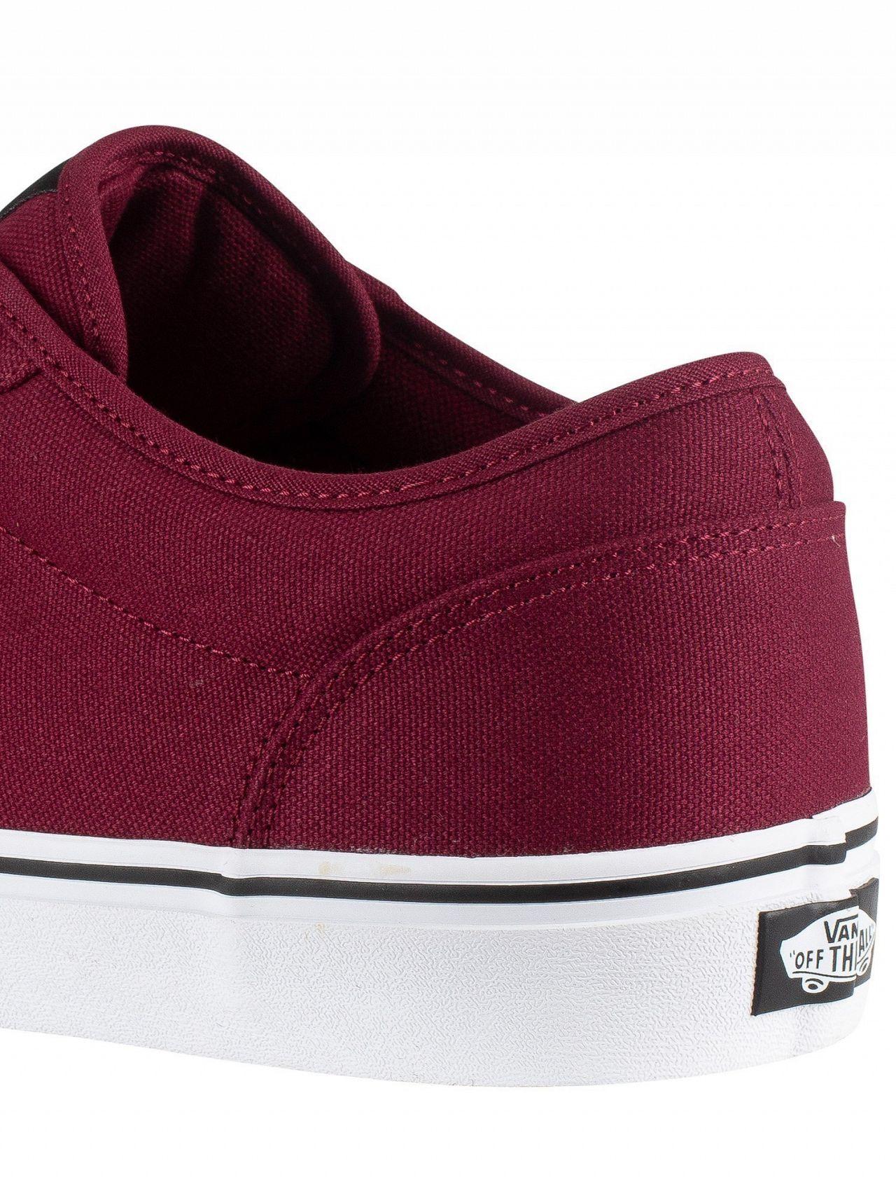 Vans Oxblood/white Atwood Canvas Trainers in Red for Men | Lyst
