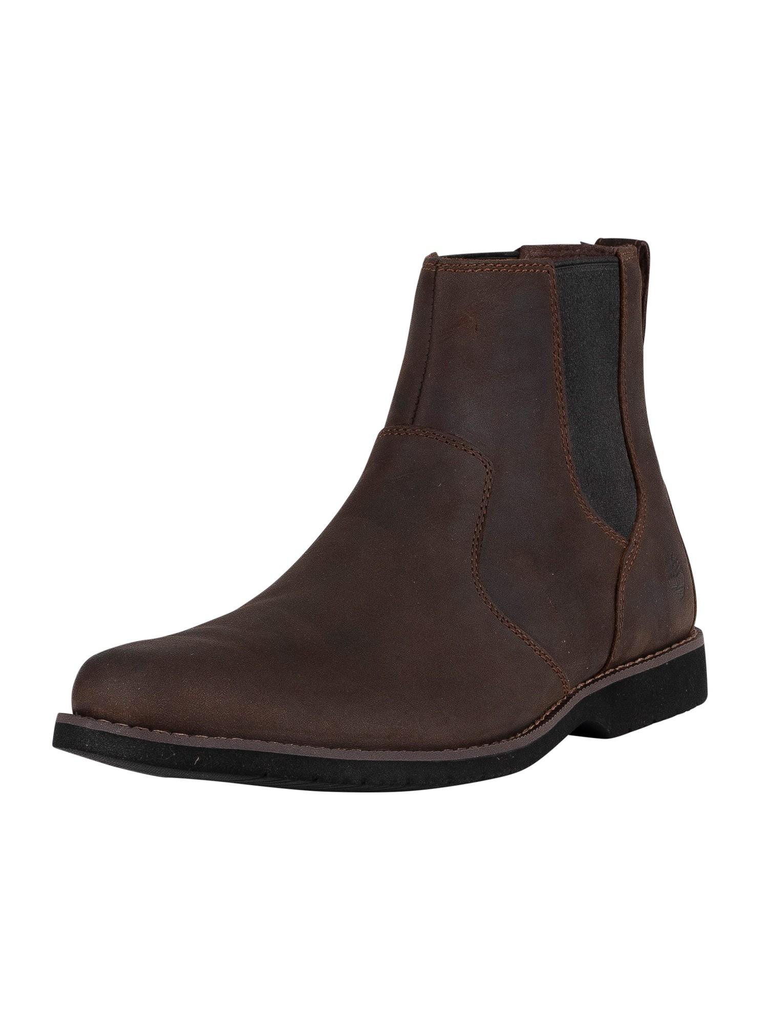 Timberland Woodhull Leather Chelsea Boots Brown for Men | Lyst
