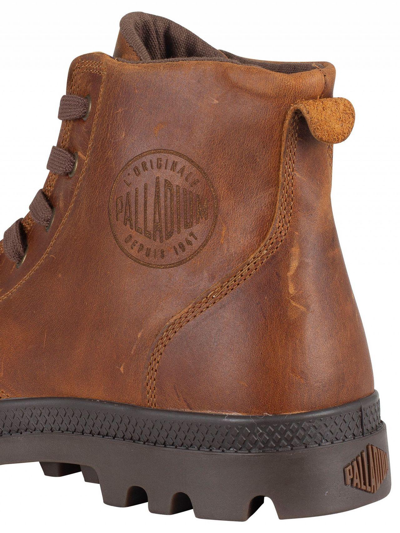 Palladium Sunrise/chocolate Pampa Hi Leather Boots in Brown for Men | Lyst