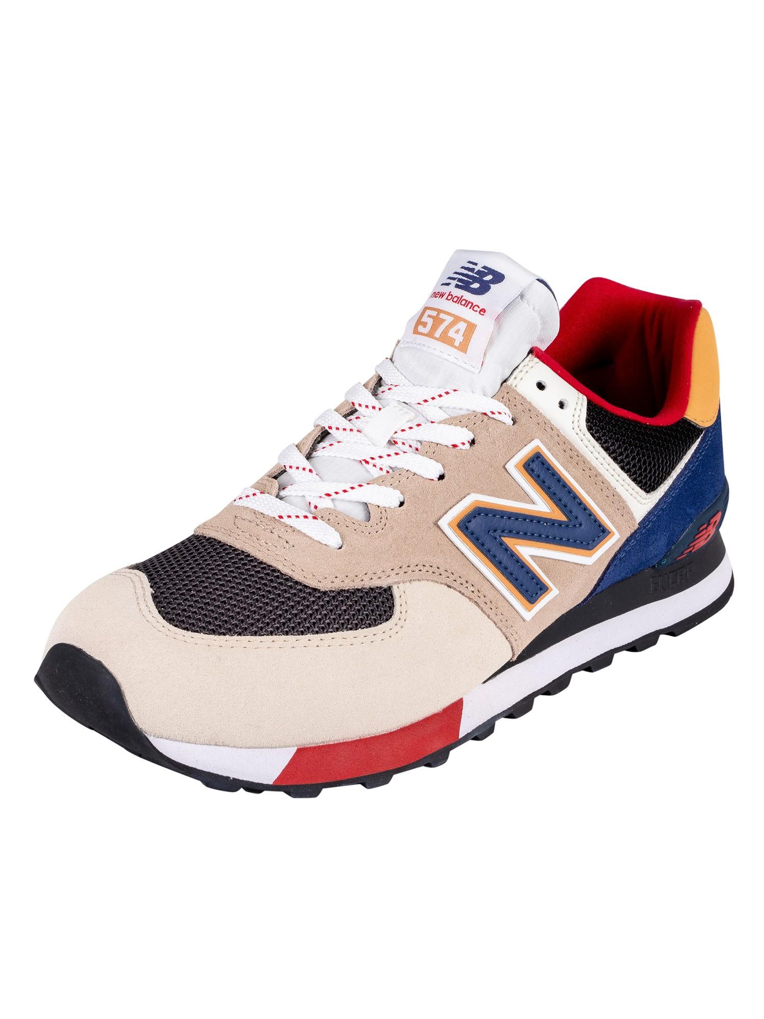 Boos worden extreem Gang New Balance 574 Suede Trainers in Blue for Men | Lyst