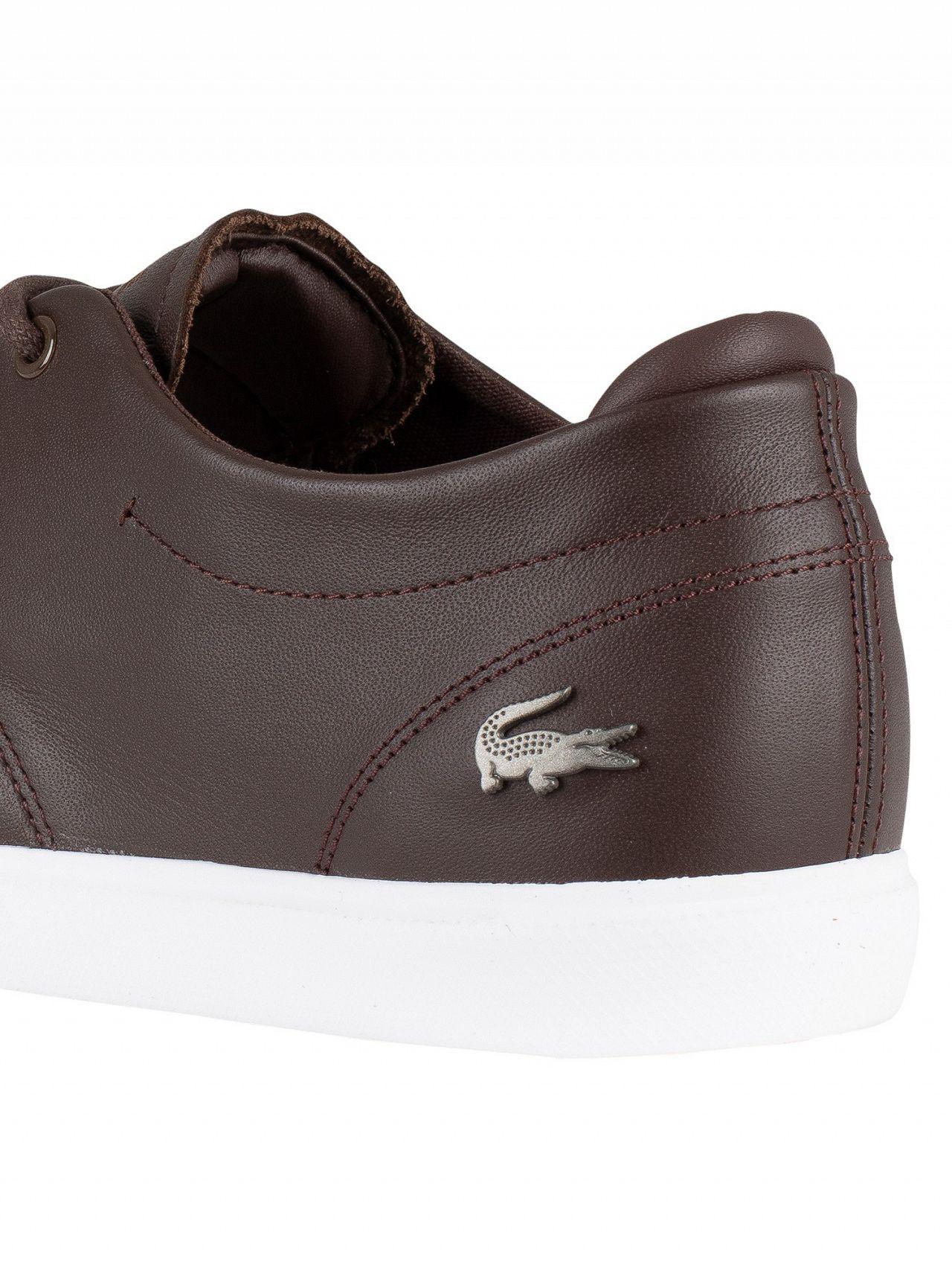 Lacoste Brown/white Esparre Bl 1 Cma Leather Trainers for Men - Lyst