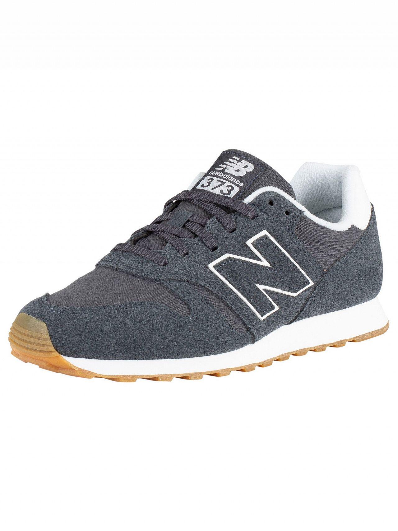 New Balance Dark Grey 373 Suede Trainers in Gray for Men Lyst