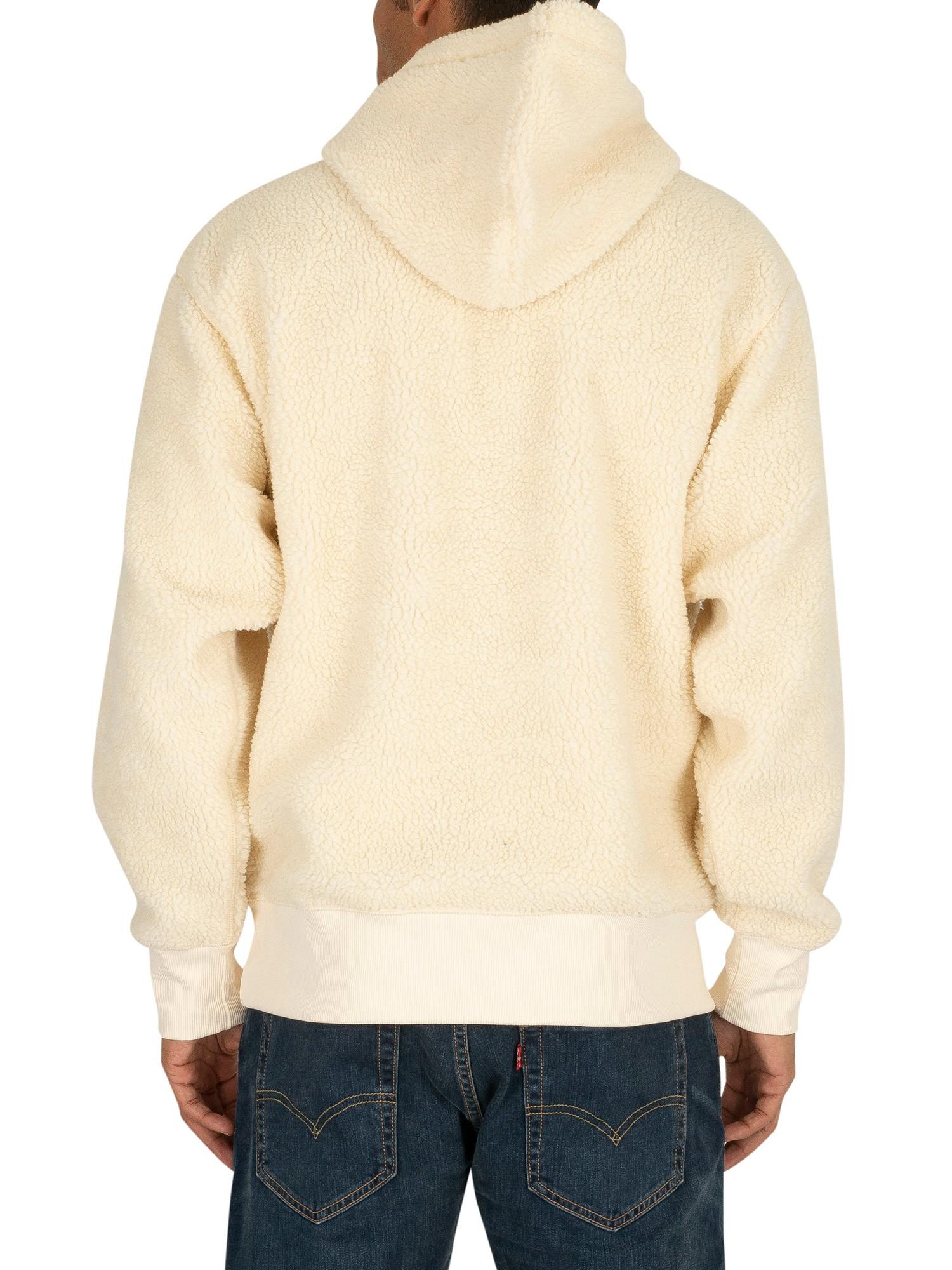 Timberland Sherpa Fleece Hoodie in White for Men - Lyst