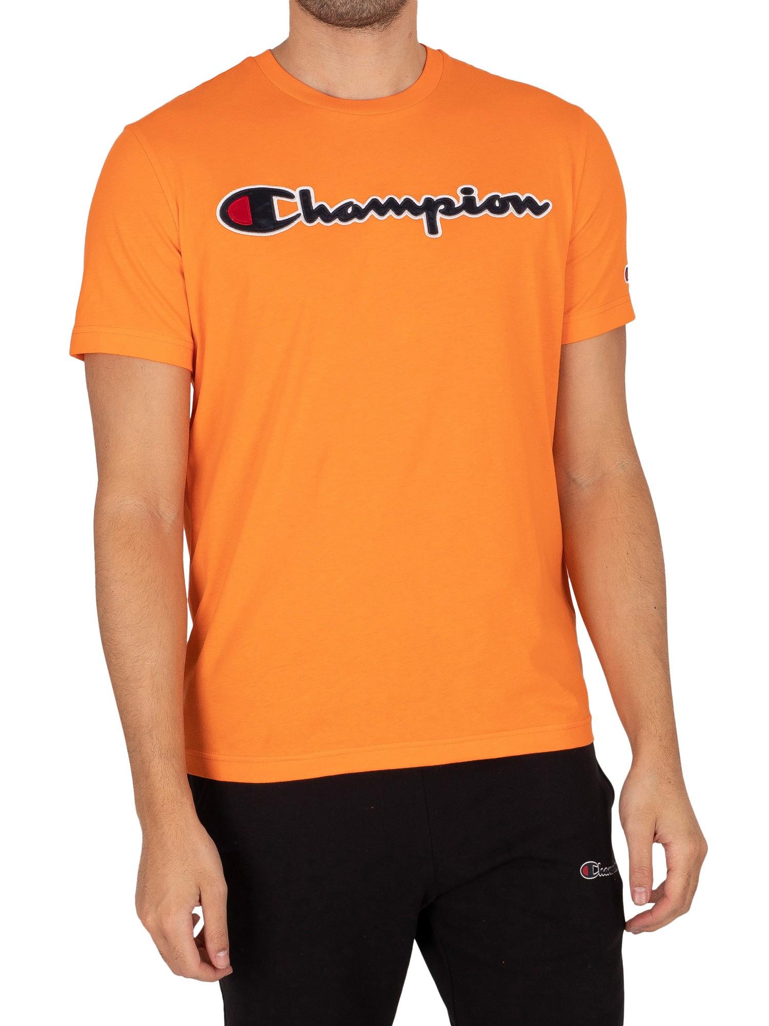 mens orange graphic t shirt