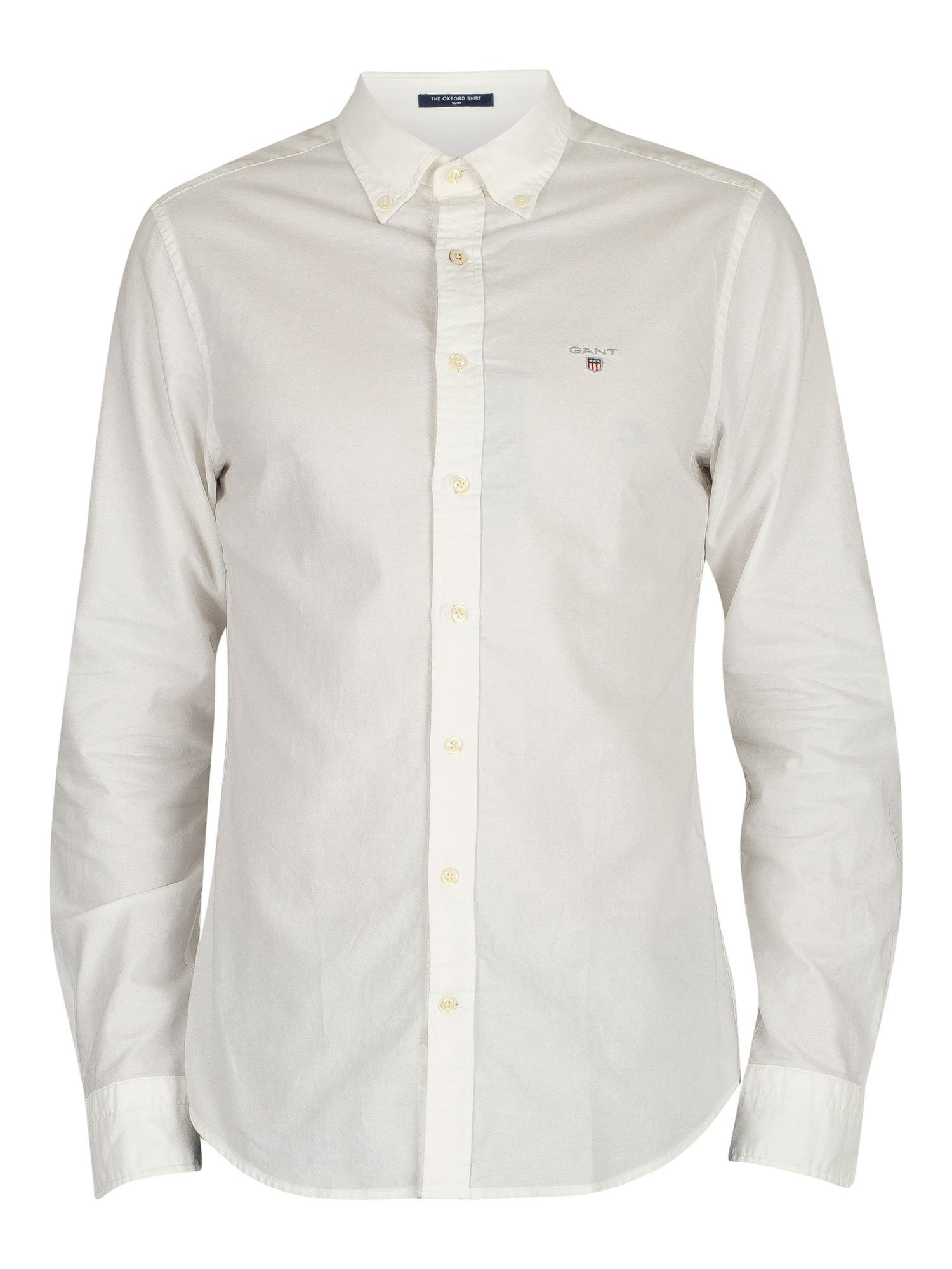 GANT Cotton The Slim Oxford Shirt in White for Men - Save 17% - Lyst