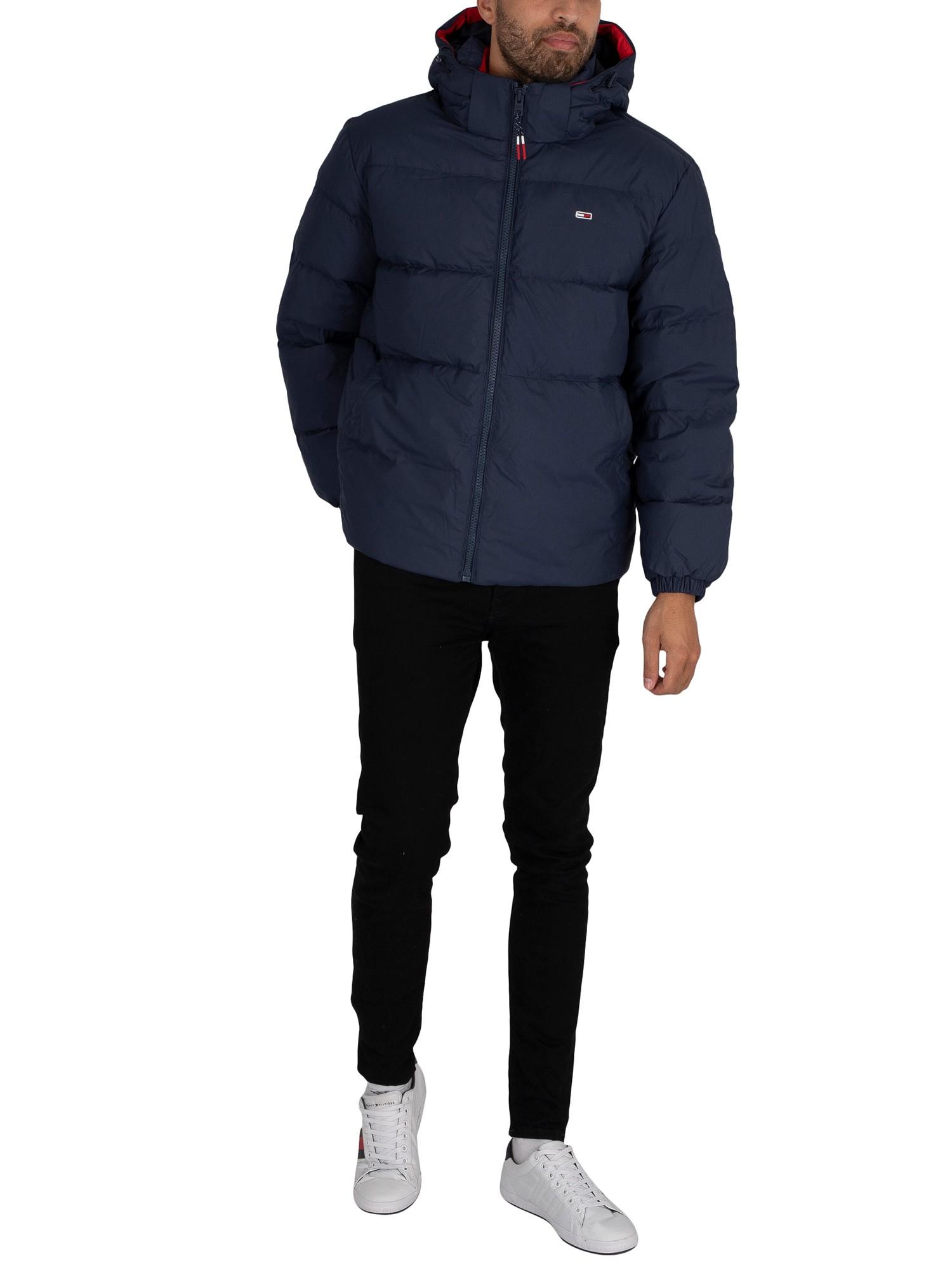 tommy hilfiger puffer jacket navy blue