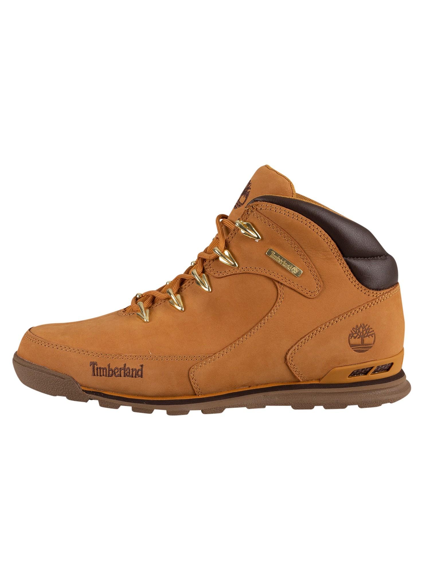 Timberland Euro Rock Mid Hiker Leather Boots in Brown for Men | Lyst