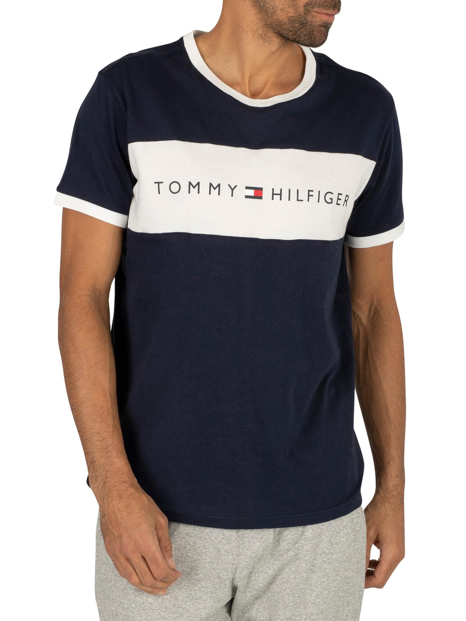 Tommy Hilfiger Cotton Tommy Jeans Navy Logo T-shirt in Blue for Men - Lyst