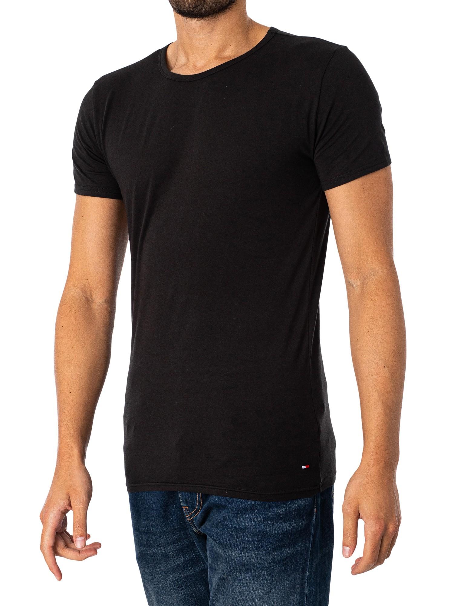 Pennenvriend Benadrukken Verbinding verbroken Tommy Hilfiger S Clothes - Shirt - Stretch Crew Neck Tee - 3 Pack - Black -  Size for Men | Lyst