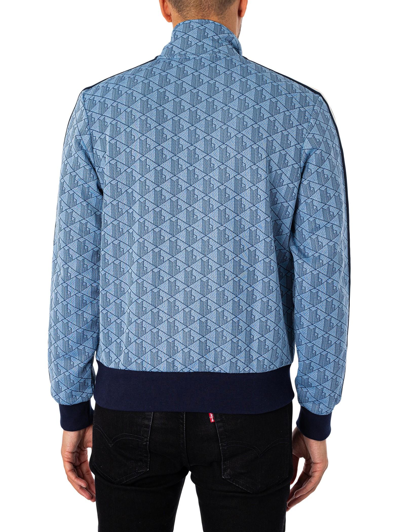 Lacoste Paris Monogram Track Jacket in Blue for Men | Lyst