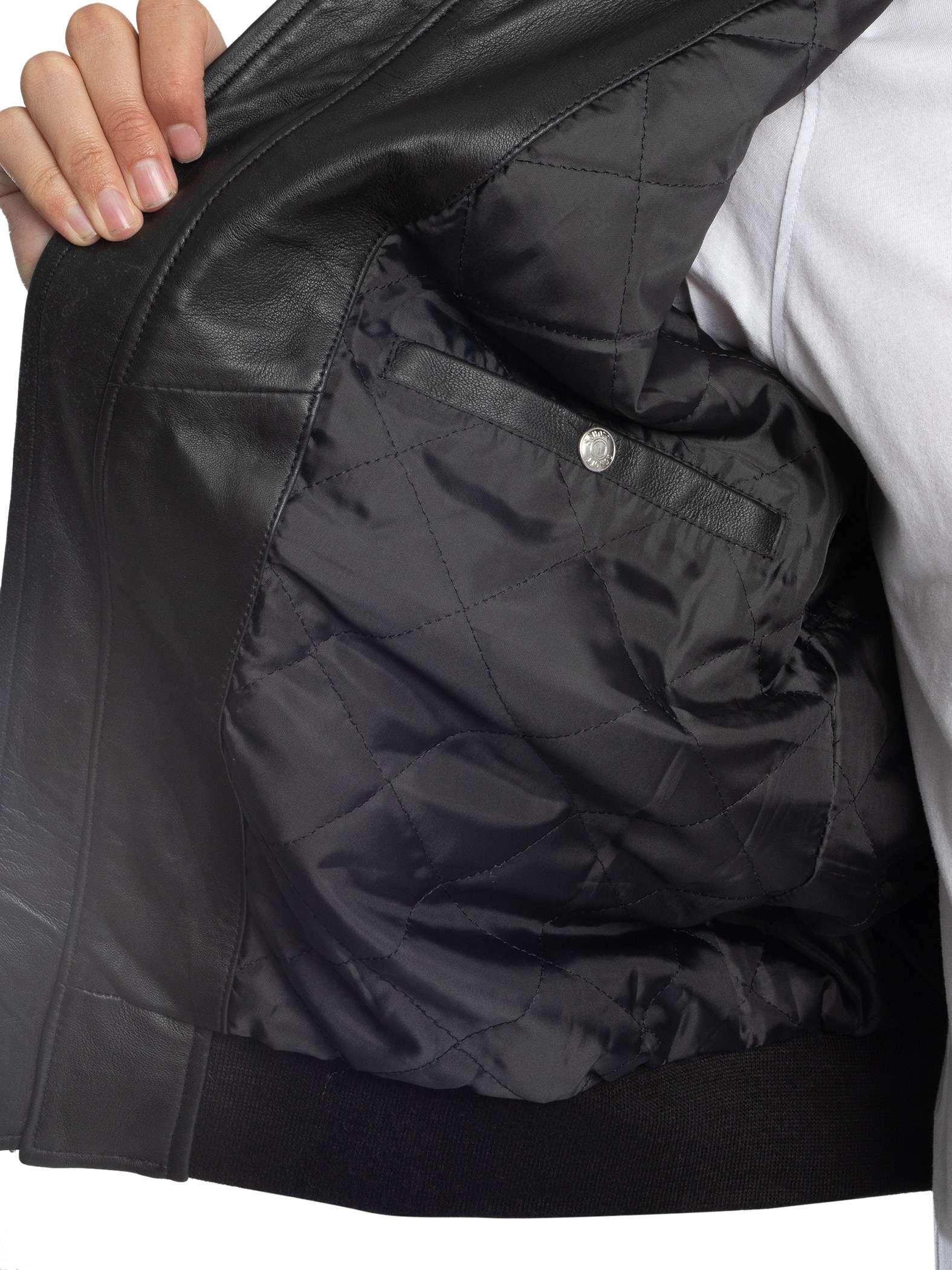 Schott Nyc Leather Ma-1 Bomber Jacket in Gray for Men | Lyst Schott Nyc Leather Ma-1 Bomber Jacket in Gray for Men | Lyst