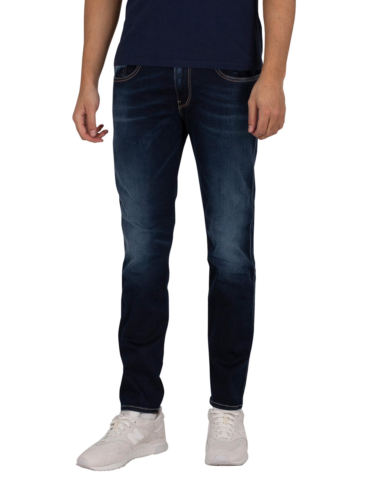 Replay Anbass Hyperflex jeans XLITE blauw | Kellyjeans.nl