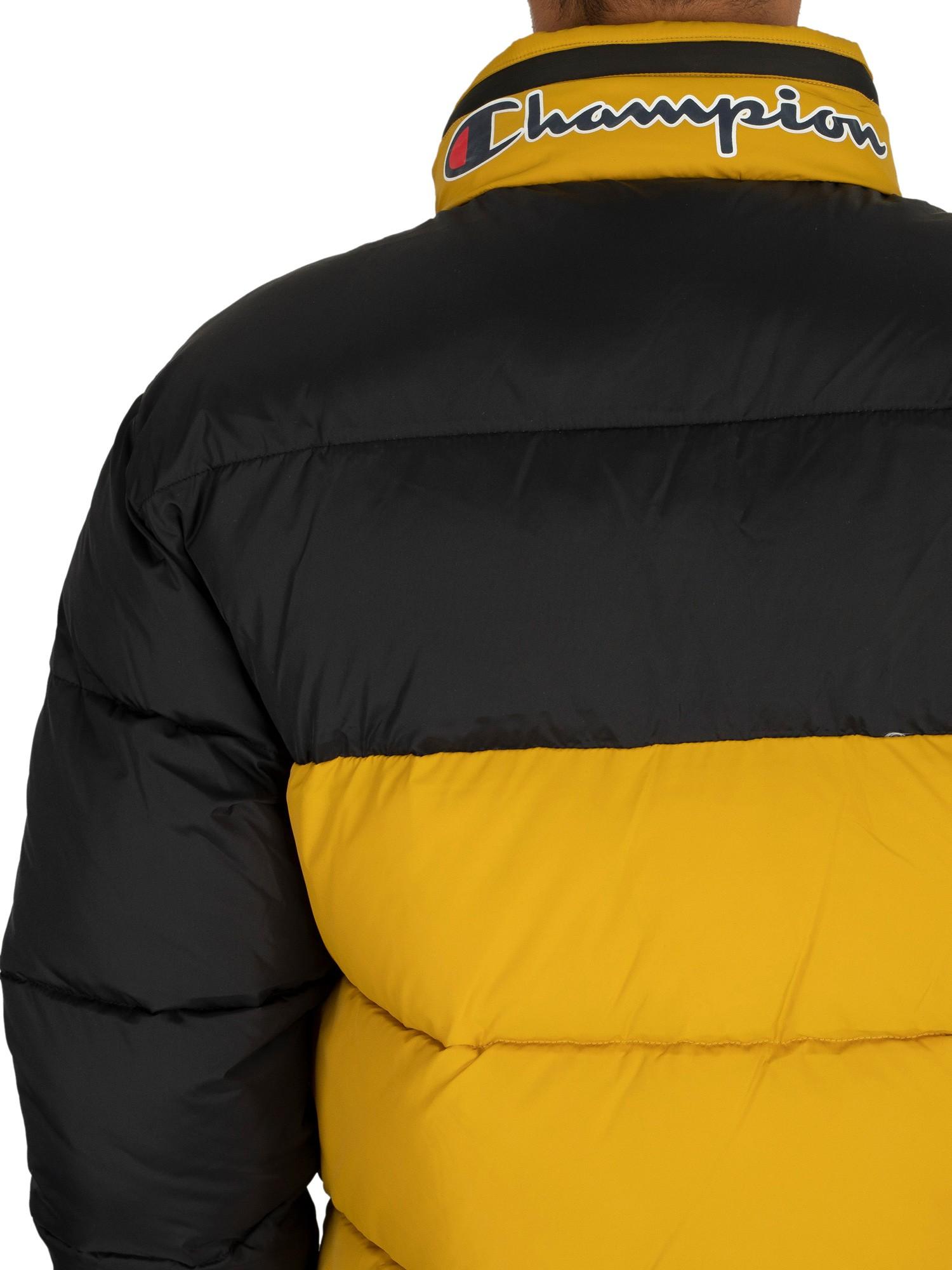 Champion Men's Puffer Jacket, Yellow Men's Jacket In Yellow for -