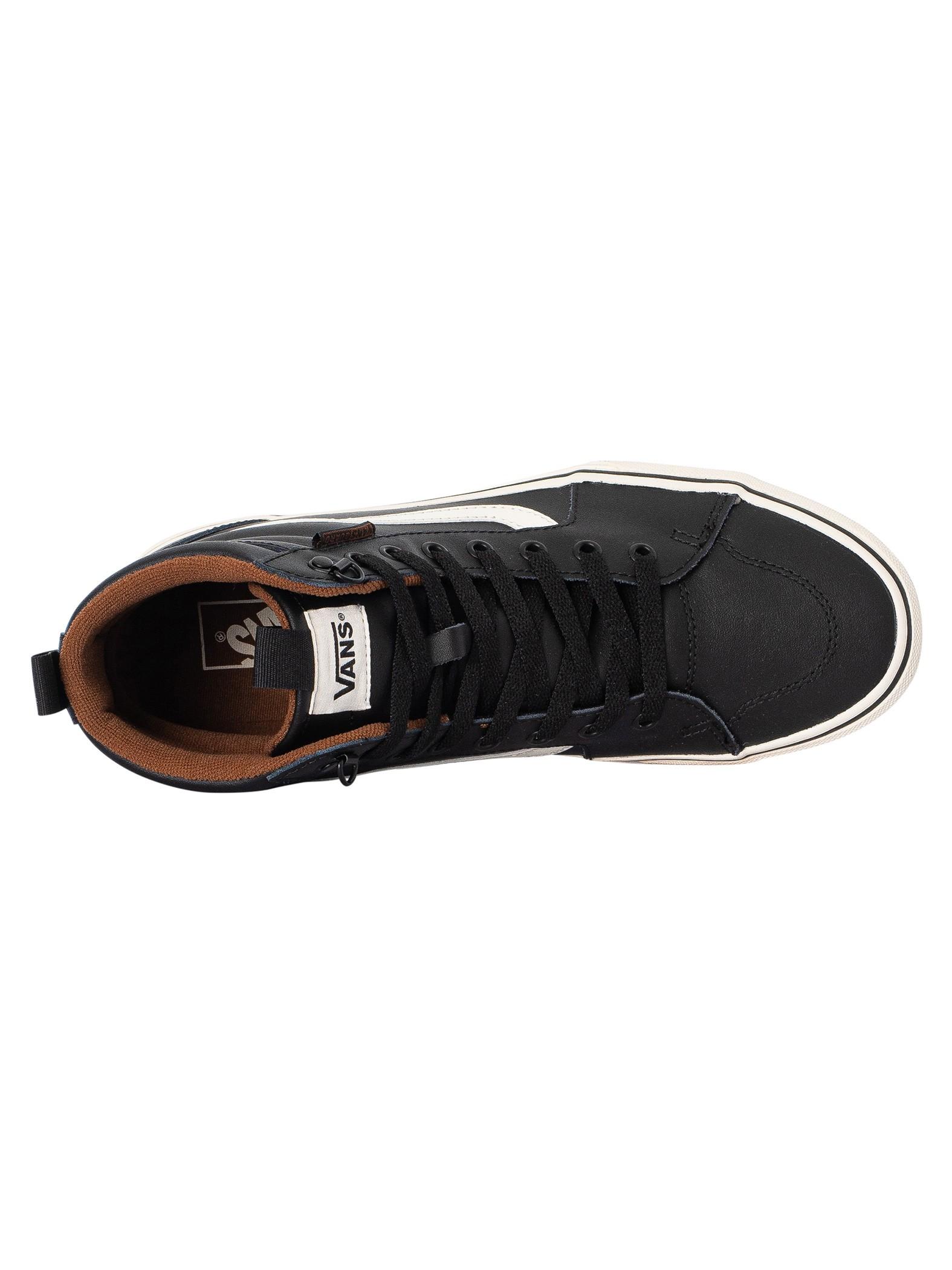 Vans decon black on sale leather