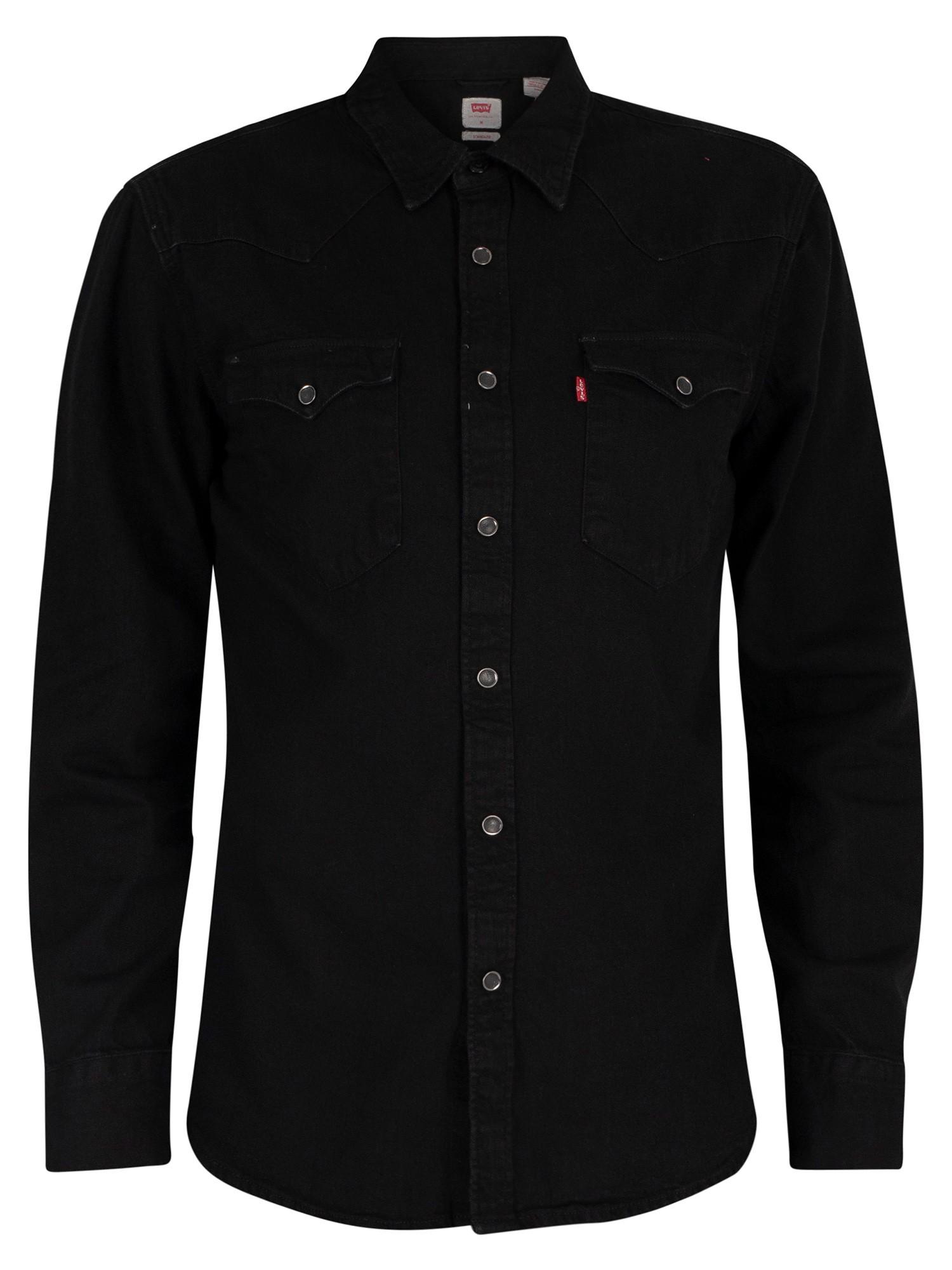 levi barstow western shirt black