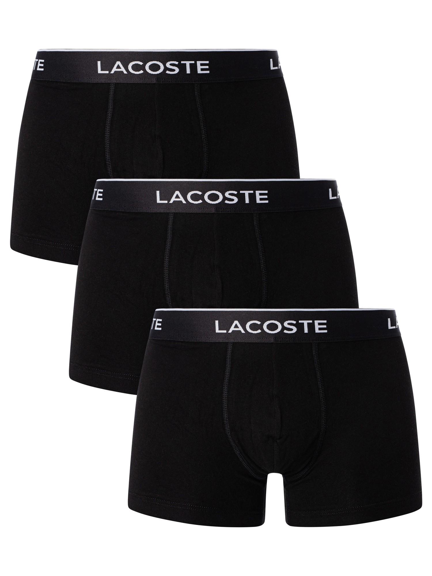 Schepsel roddel moeilijk tevreden te krijgen Lacoste Boxer Briefs 3-pack Motion Classic in Black for Men | Lyst