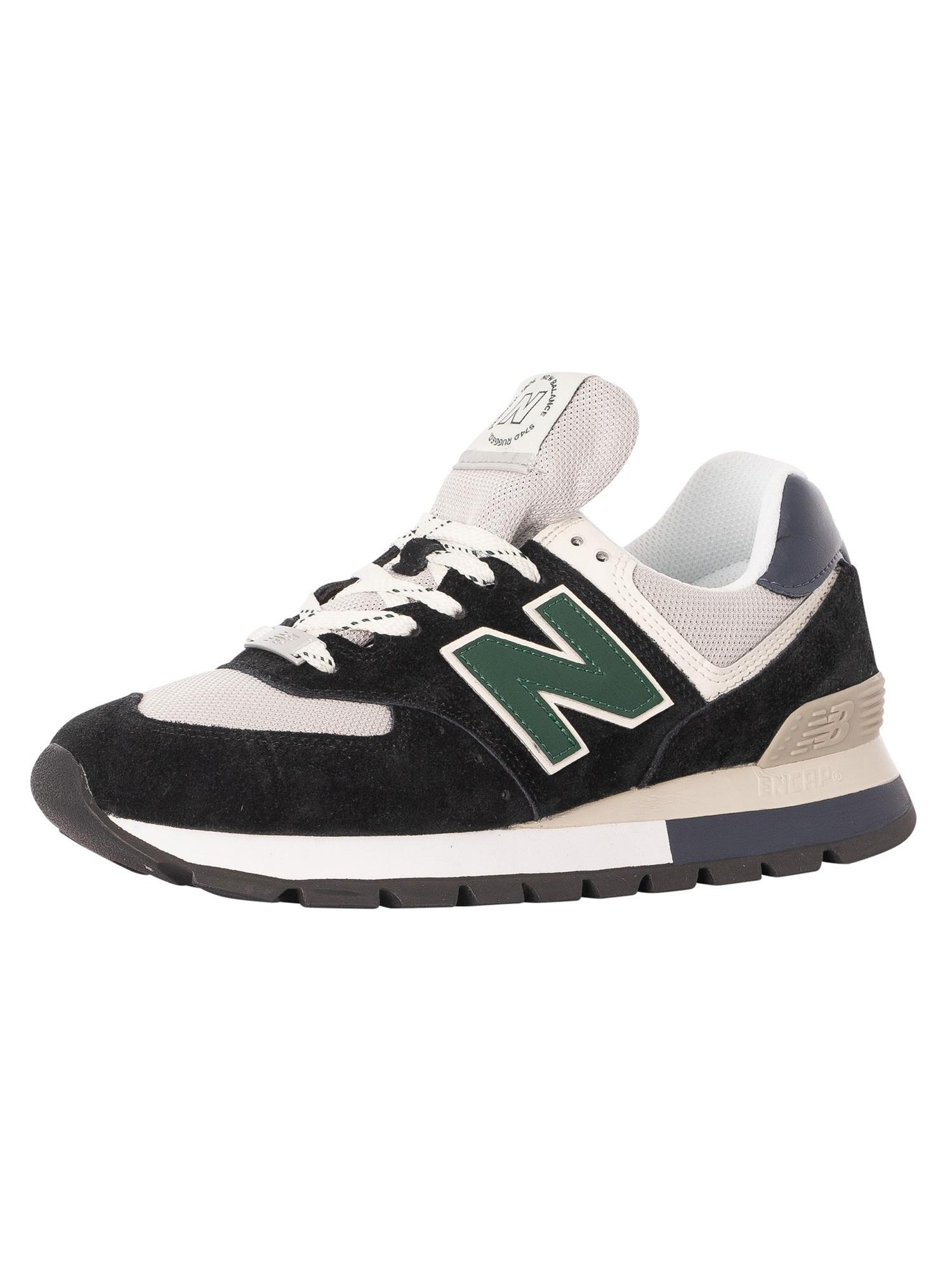 New Balance 574 Rugged Suede Trainers in White for Men | Lyst
