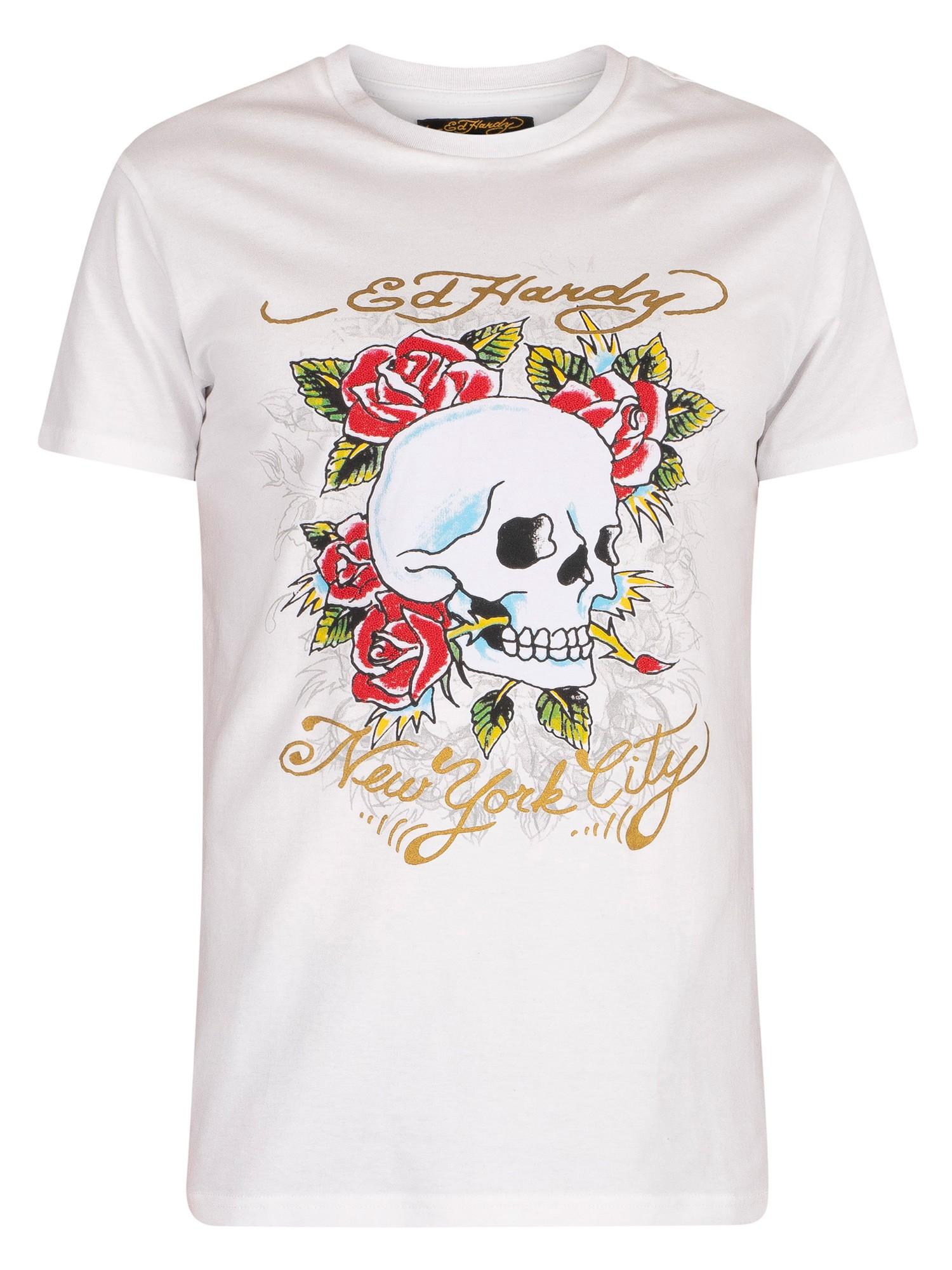 Ed hardy hot sale white shirt