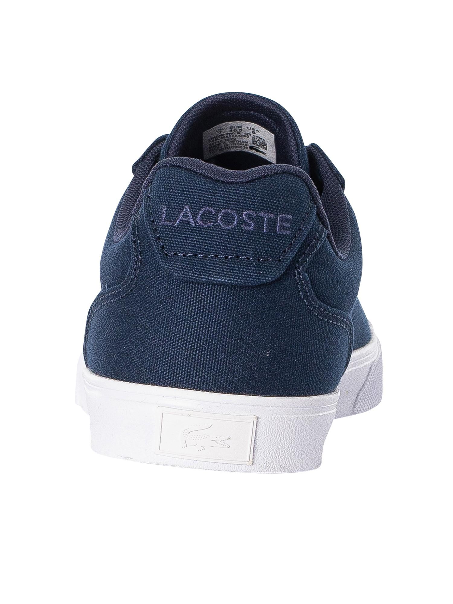 Lacoste mens riberac canvas trainers best sale