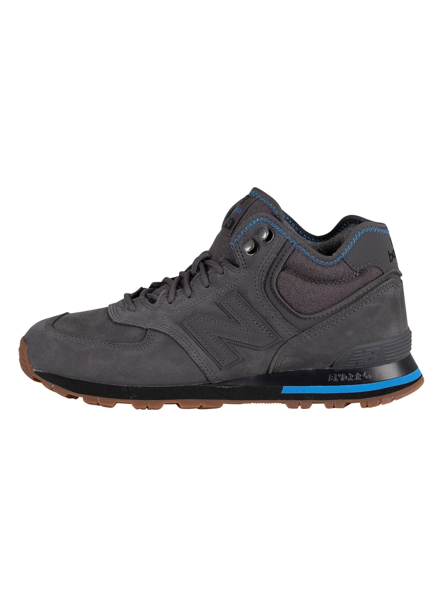 New Balance Suede 574 Mid Trainers in Blue for Men - Lyst