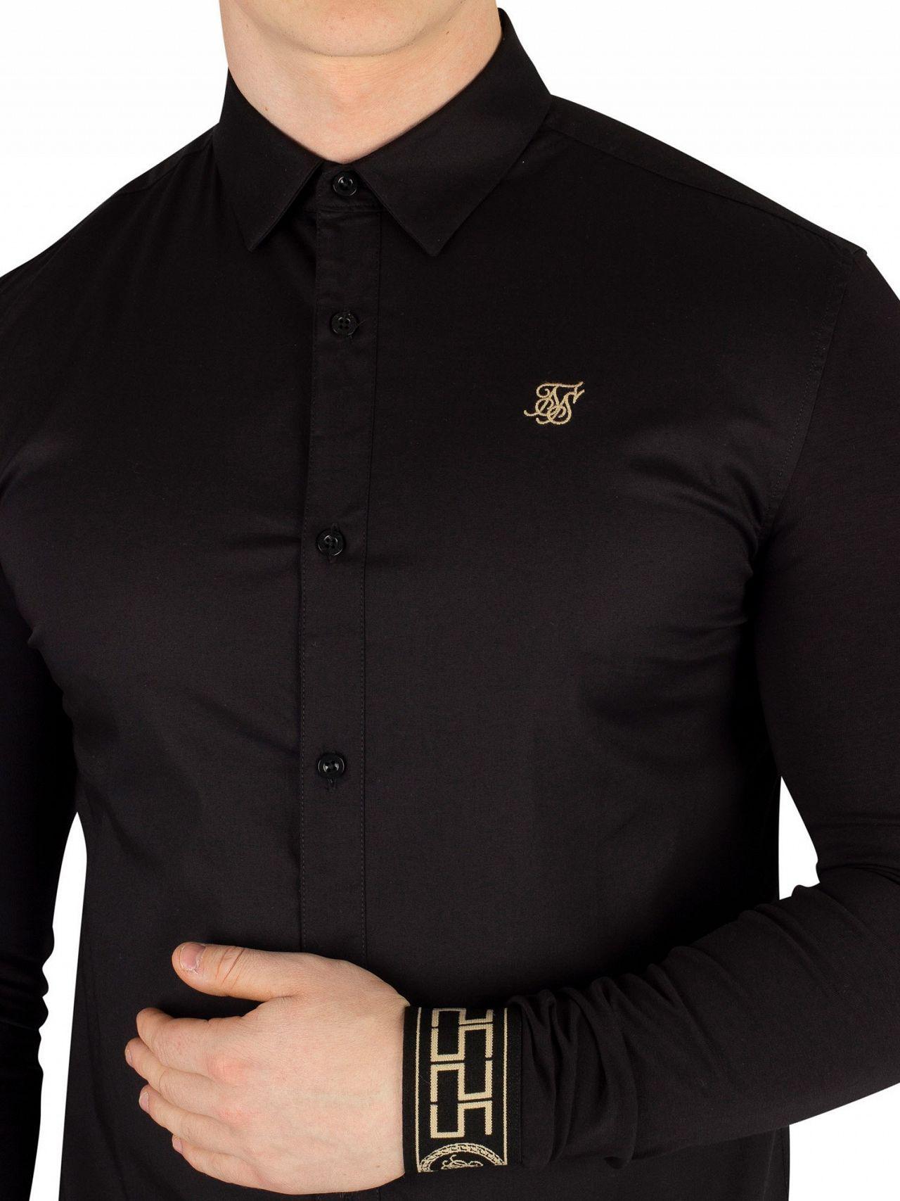 SIKSILK Black/gold Cartel Shirt for Men | Lyst