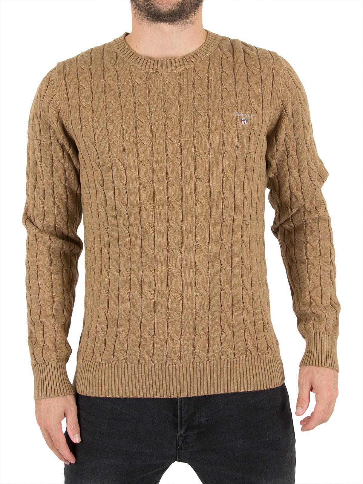 gant cable knit jumper mens