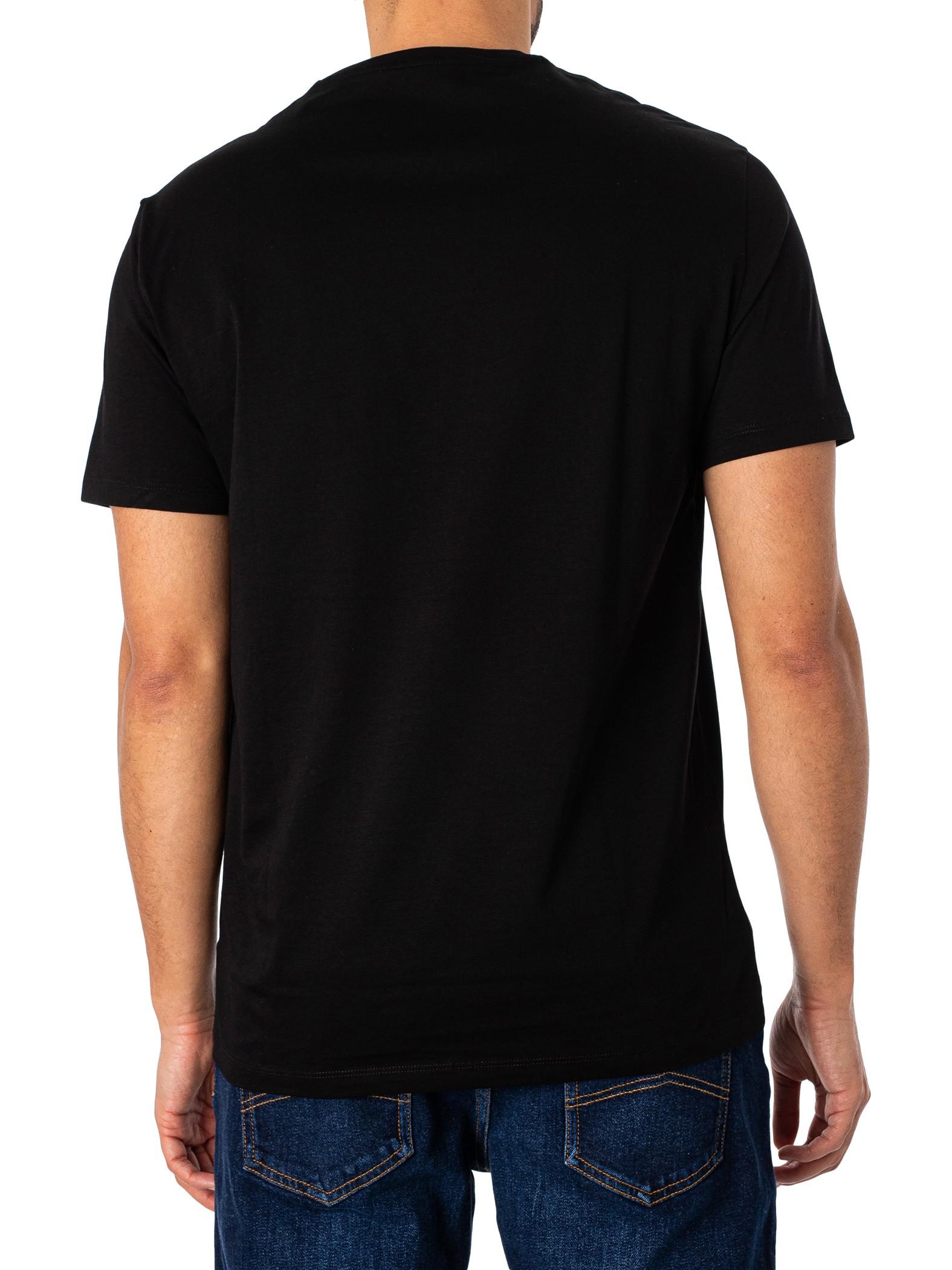 shops on sale Armani Exchange Men s Black Logo Graphic T shirt