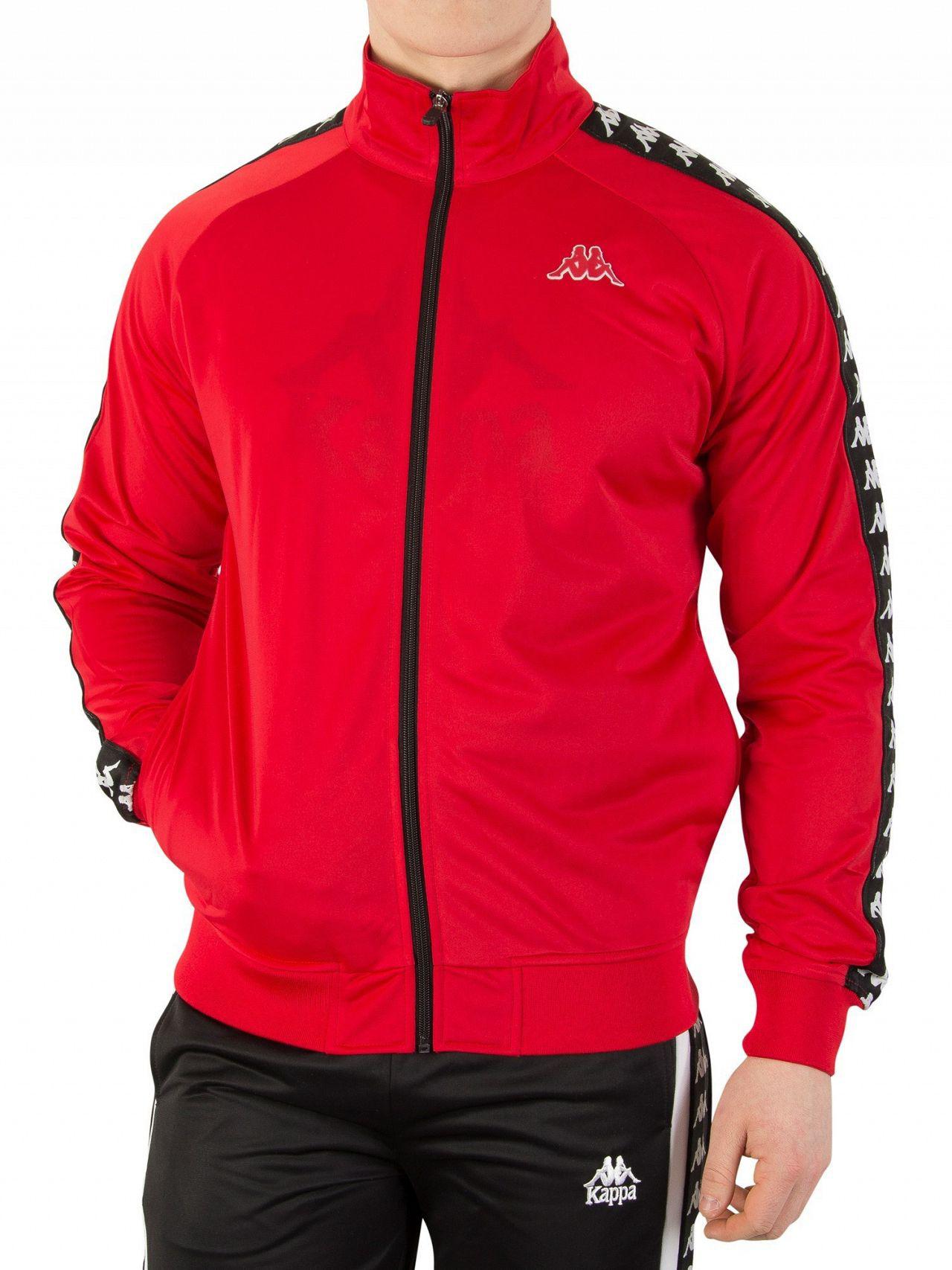 kappa track jacket red